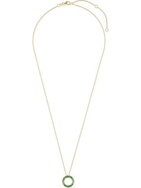 GUIA Collier GUIA Damen-Kette 585er Gelbgold 16 Tsavorit