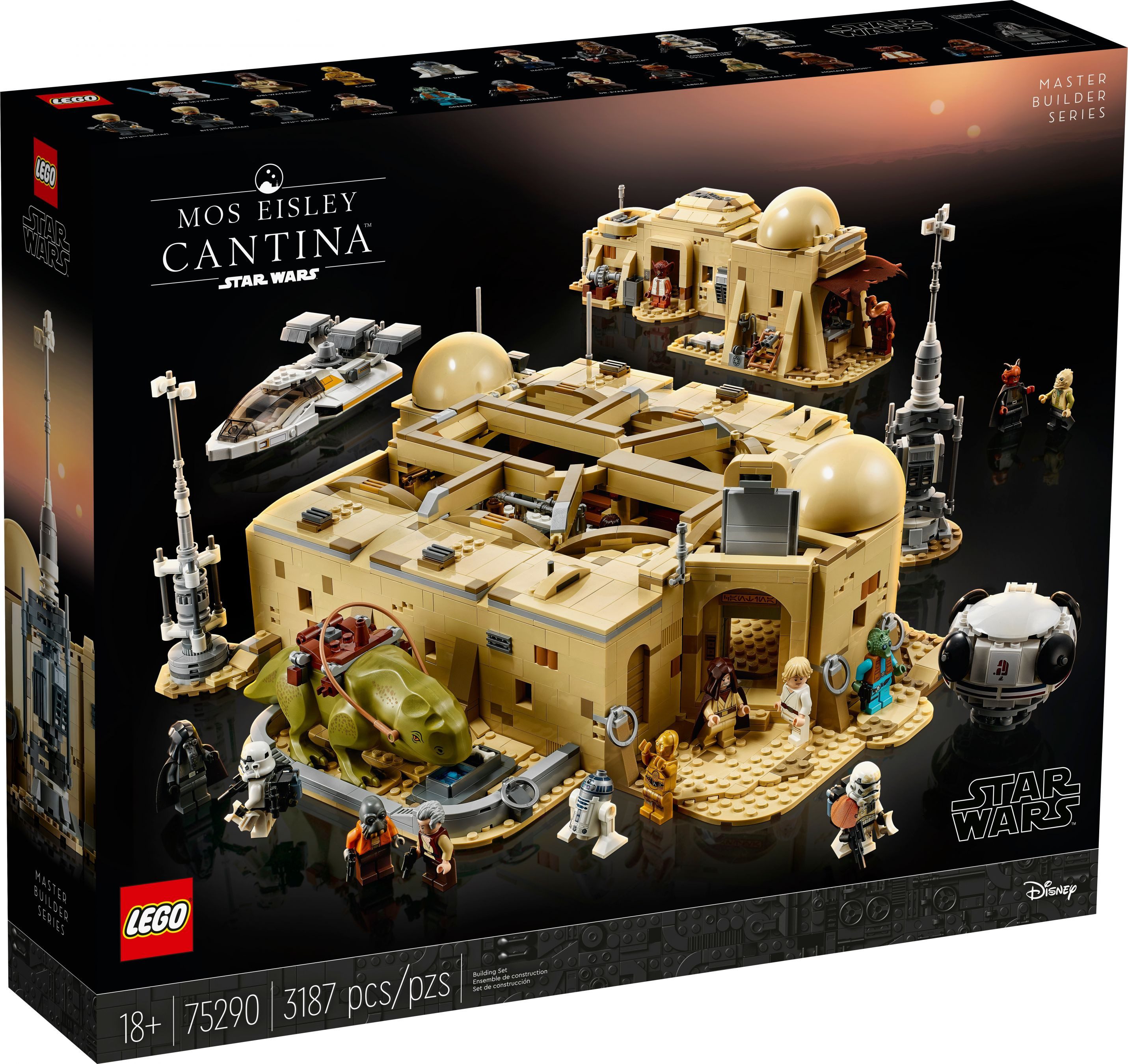 LEGO® Star Wars - Mos Eisley Cantina (75290) Konstruktions-Spielset, (3187 St., LEGO 75290), Enthält 21 Minifiguren