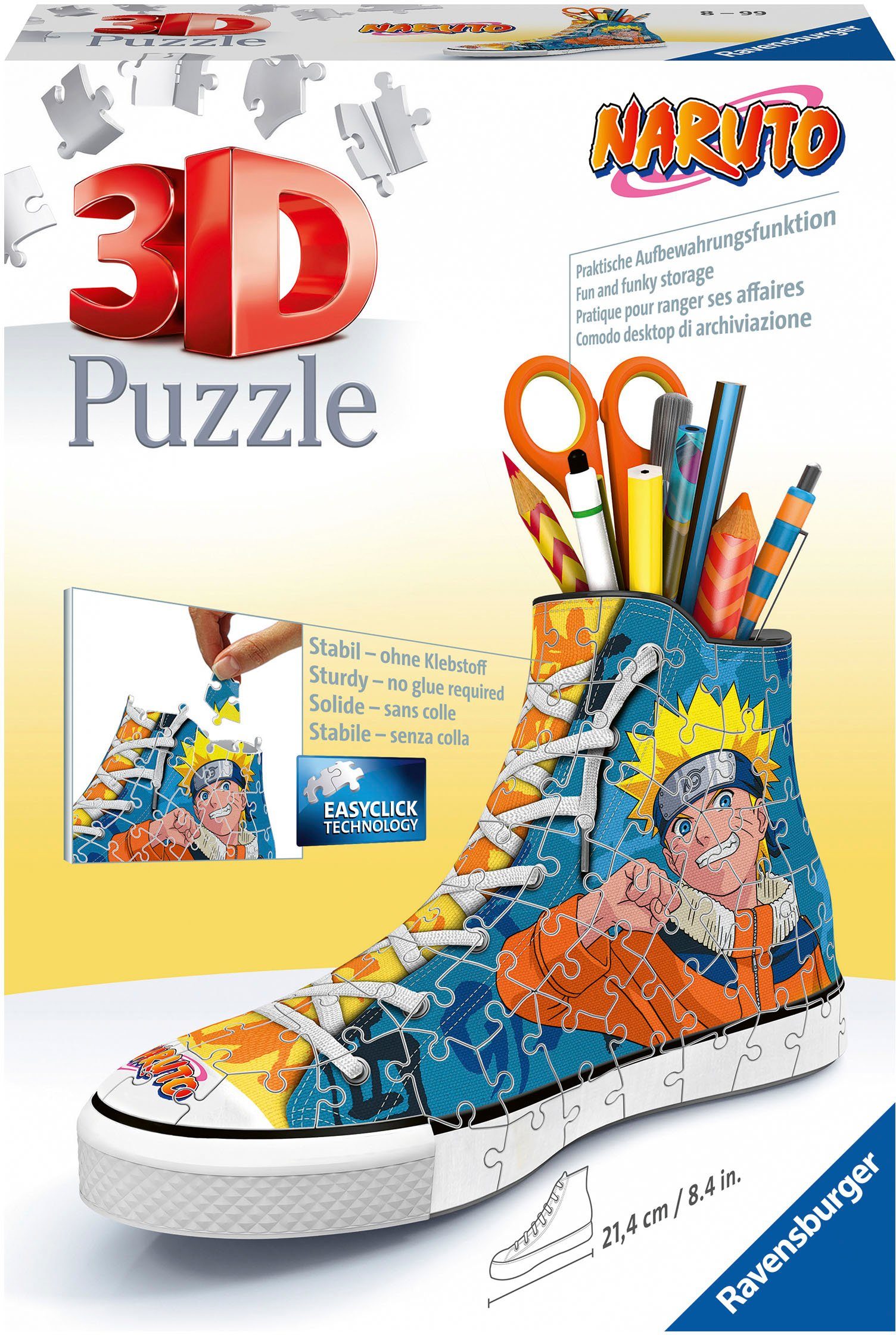 Ravensburger 3D-Puzzle Sneaker Naruto, 108 Puzzleteile, Made in Europe günstig online kaufen