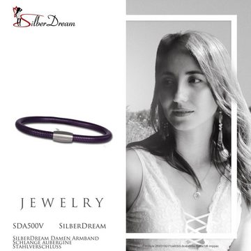 SilberDream Edelstahlarmband SilberDream Armband lila Arm-Schmuck für (Armband), Damen Armband (Schlange) ca. 20cm, aus Edelstahl (Stainless Steel), Fa