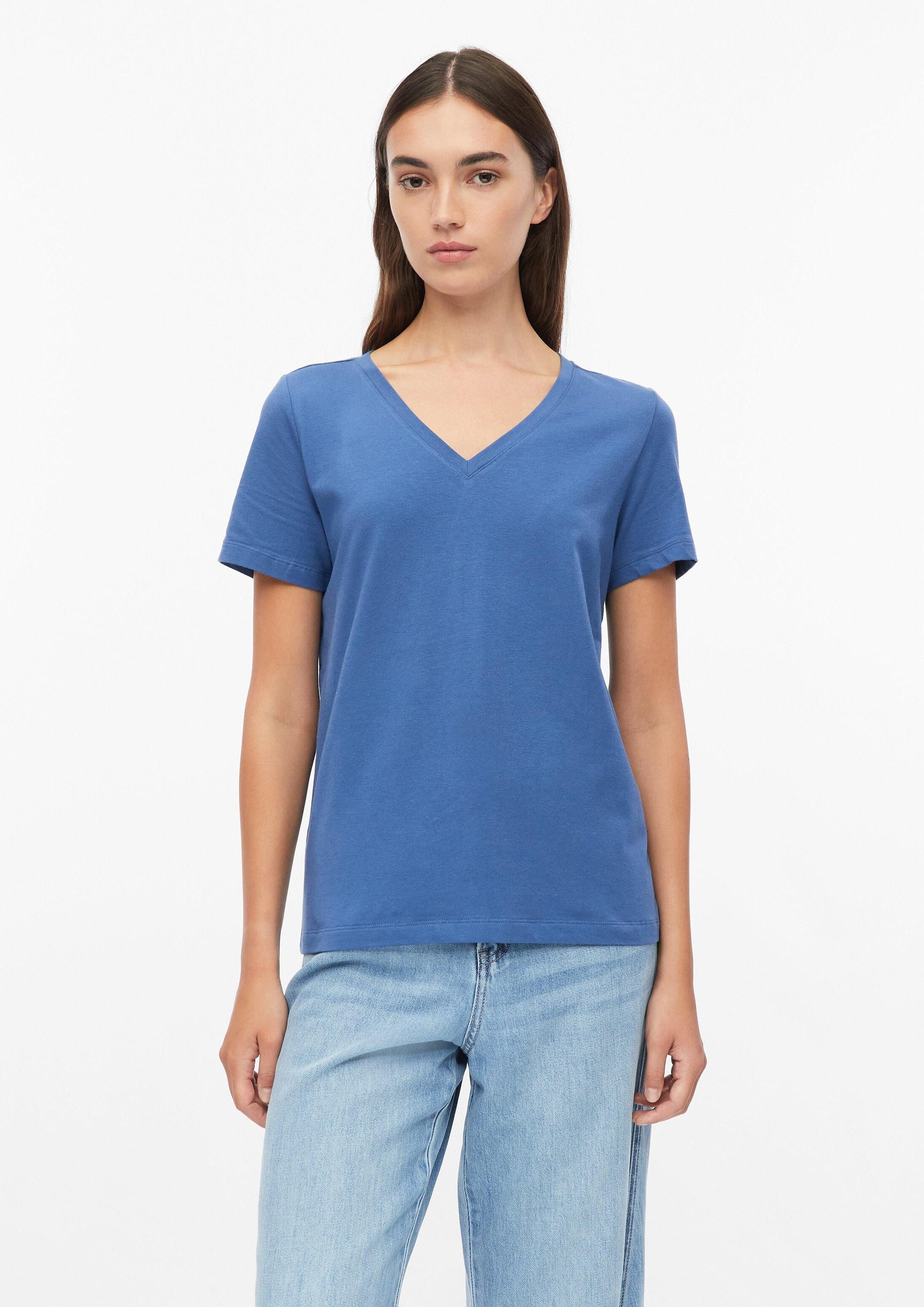 s.Oliver Kurzarmshirt T-Shirt T-Shirt mit V-Ausschnitt