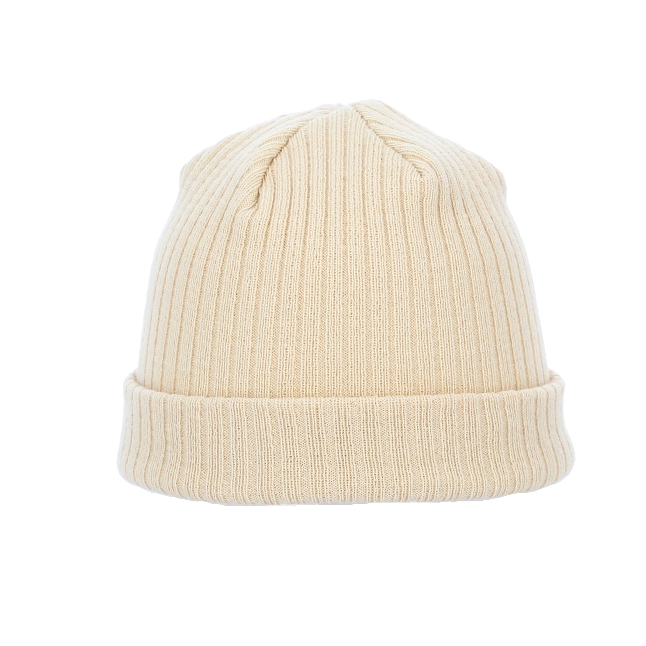 halsüberkopf Accessoires Strickmütze Beanie mit Rippe individuell tragbar!