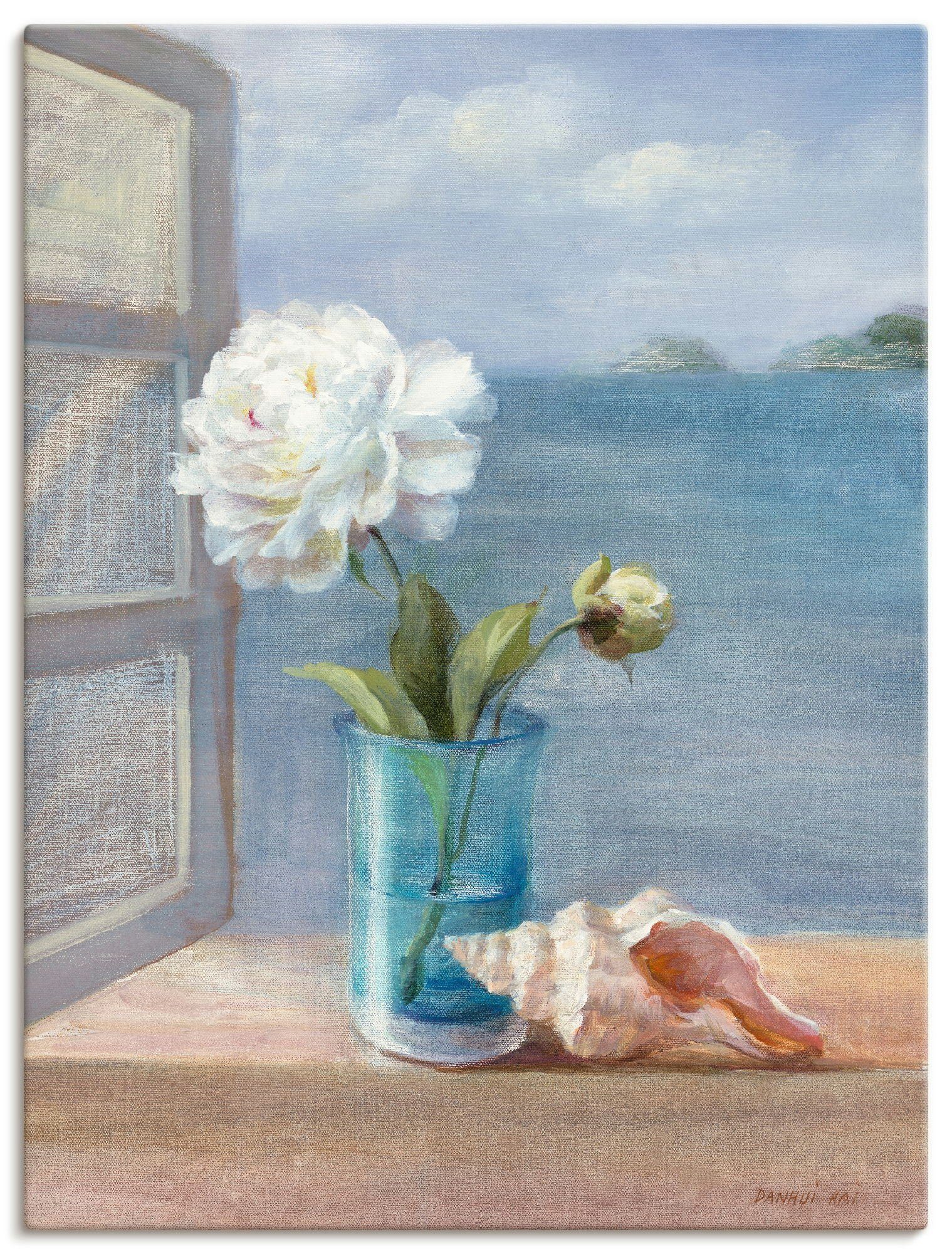 Artland Leinwandbild Küsten Blumen I, Arrangements (1 St), auf Holzrahmen gespannt