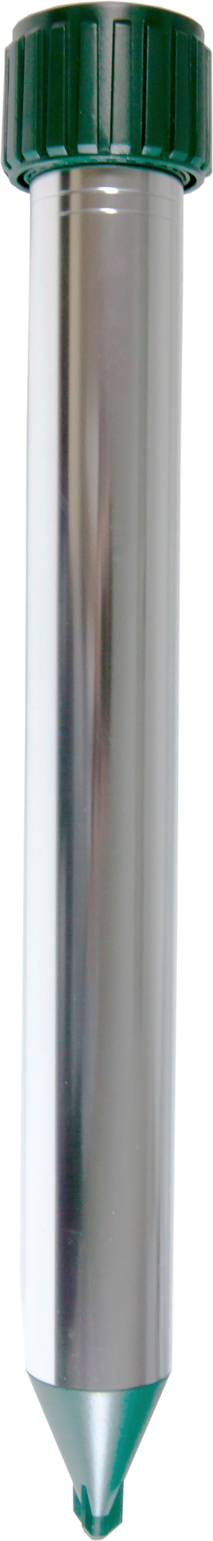 Windhager Ultraschall-Tierabwehr Maulfwurfschreck und Wühlmausvertreiber Aluminium, batteriebetrieben, Wirkungsbereich 800 m² mit niederfrequenten Schallwellen