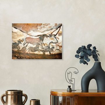 Posterlounge Acrylglasbild ARTOTHEK, Höhle von Lascaux, Auerochse und Pferde, Illustration