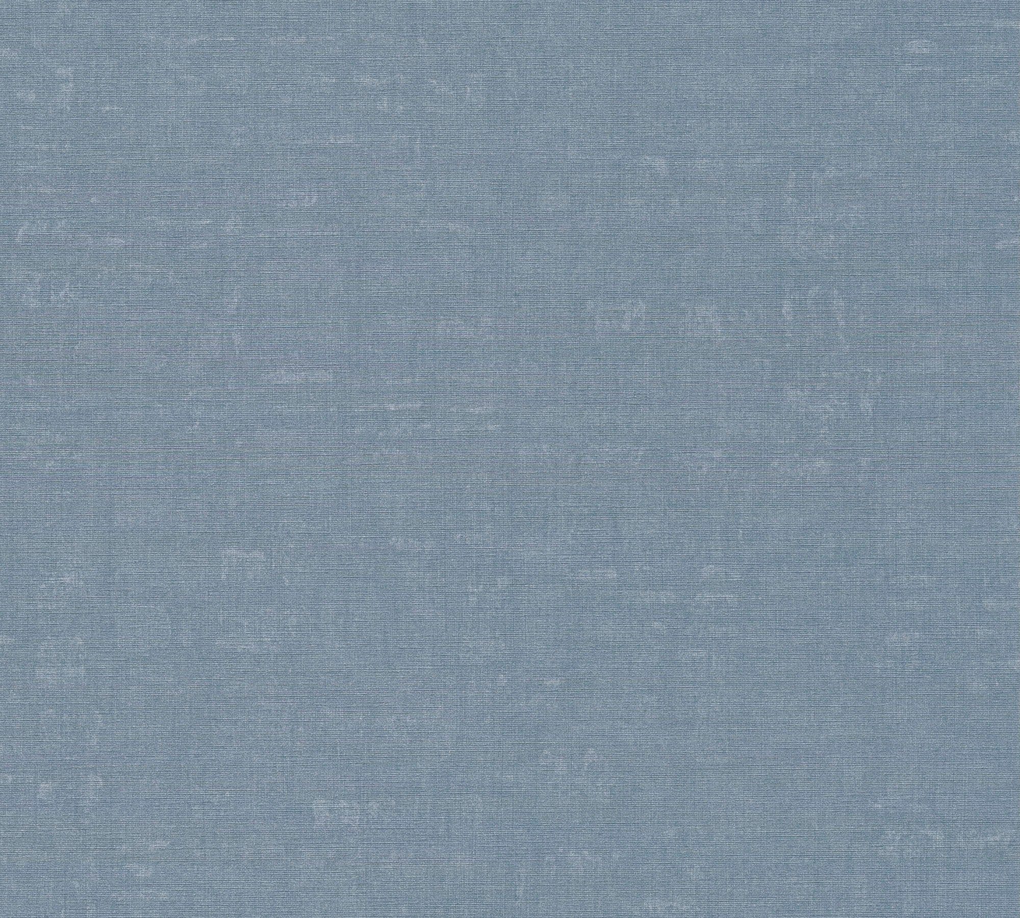 A.S. Création Vliestapete Nara Einfarbig, (1 Blau Unitapete St), leicht matt, strukturiert