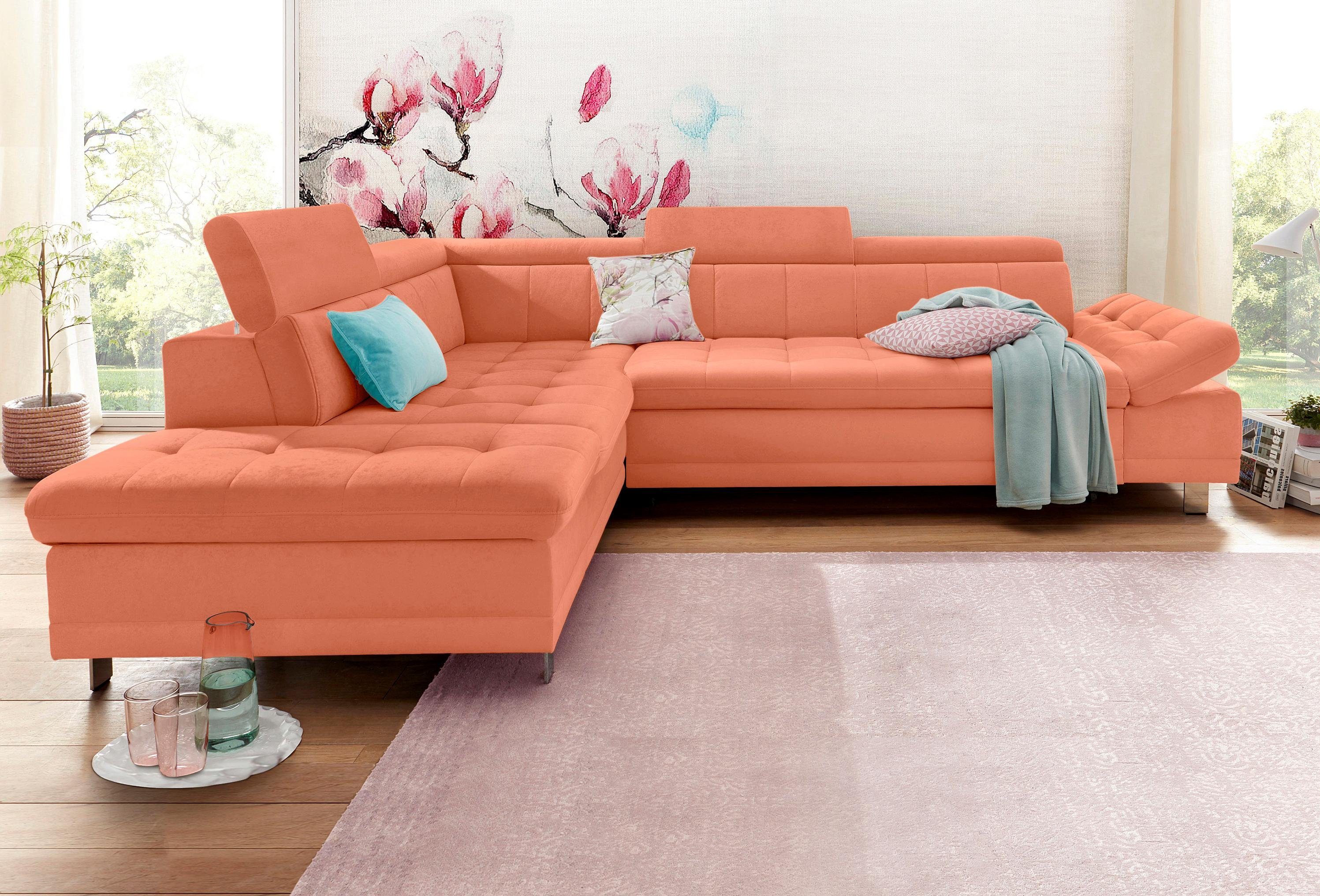 sit&more Ecksofa Limit L-Form, wahlweise mit Bettfunktion und Bettkasten