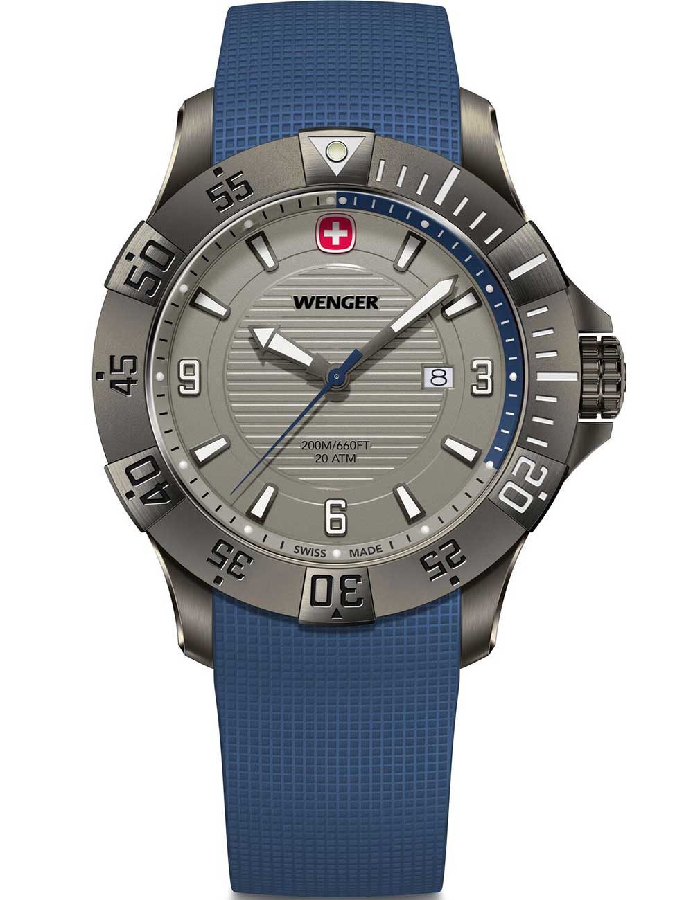 Quarzuhr Wenger 01.0641.142 Herrenuhr Seaforce 43mm 20ATM Wenger 01.0641.142 Herrenuhr Seaforce 43mm 20ATM