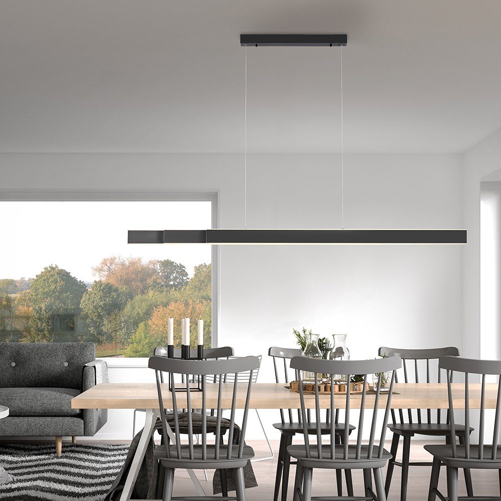 Paul Neuhaus LED Pendelleuchte LED Pendellampe PURE LUME, 3 Stufen Sensordimmer, Ober-Unterlicht getrennt steuerbar, 6xLED-Board/12W/2700-5000K, warmweiß, höhenverstellbar, CCT Farbsteuerung, Sensordimmer