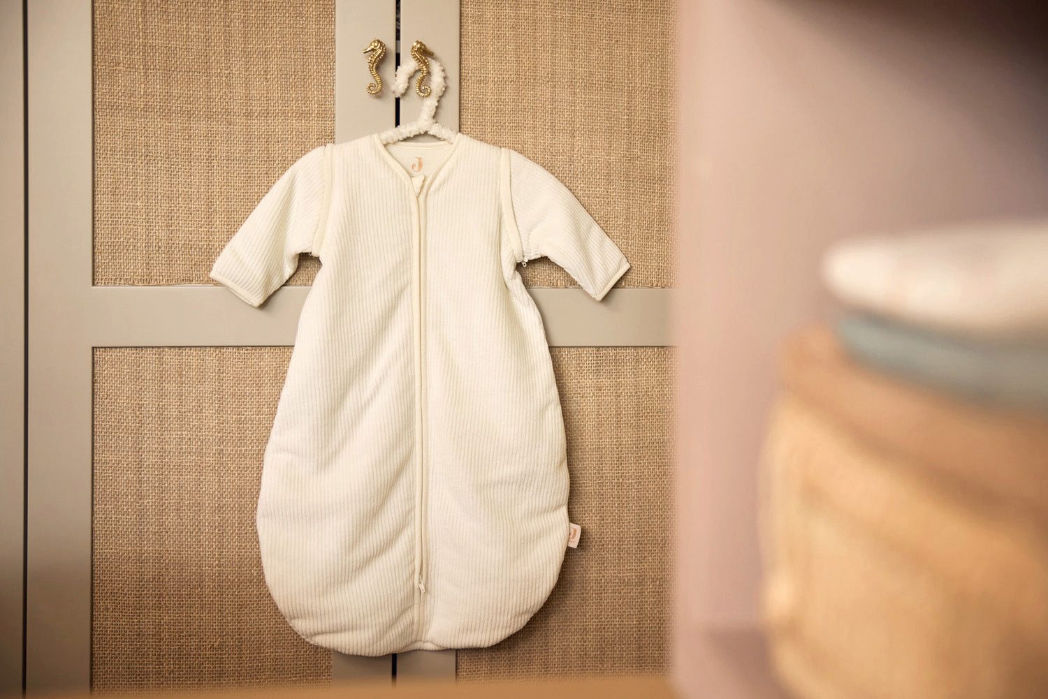 Jollein Babyschlafsack Rund Rib Cordoptik, mit abnehmbaren Ärmeln günstig online kaufen