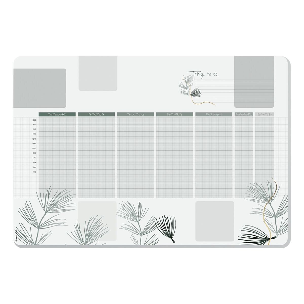 Sigel Schreibtischunterlage Weekly Planner Nature