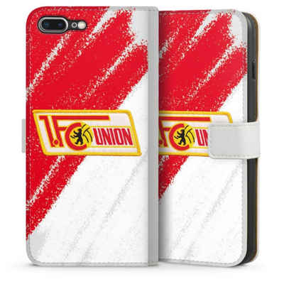 DeinDesign Handyhülle Offizielles Lizenzprodukt 1. FC Union Berlin Logo, Apple iPhone 8 Plus Hülle Handy Flip Case Wallet Cover