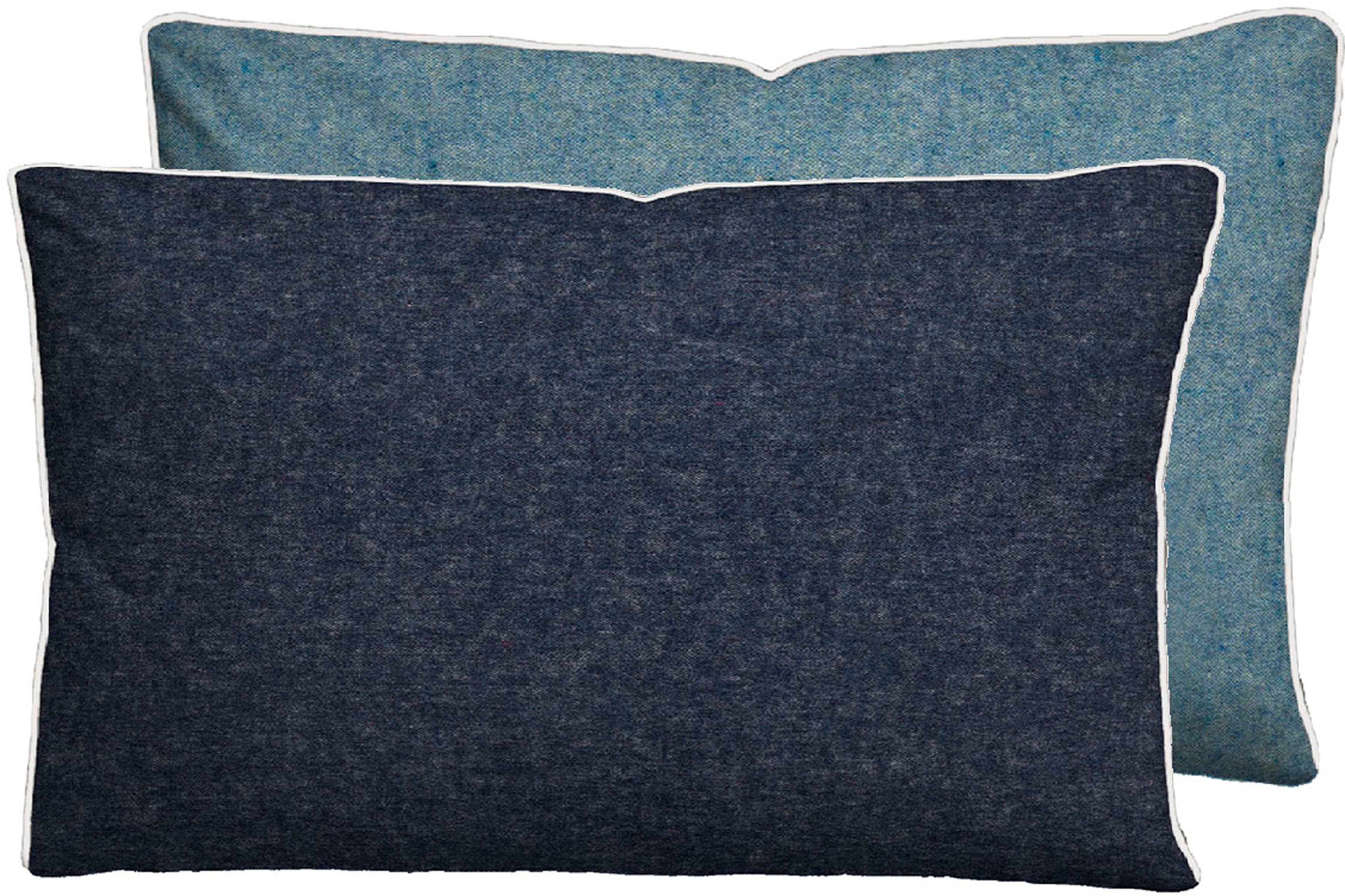 Biberna Kissenbezug 0840500 HERMAL Premium Biber Melange-Flanell 100% Baumwolle, (1 Stück), Kissenhülle, wärmend & weich, Reißverschluss, Satinpaspel