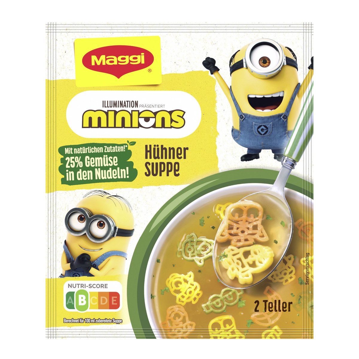 MAGGI Fertiggericht, Maggi Guten Appetit Suppe Minions Hühnersuppe mit Gemüsenudeln 38g