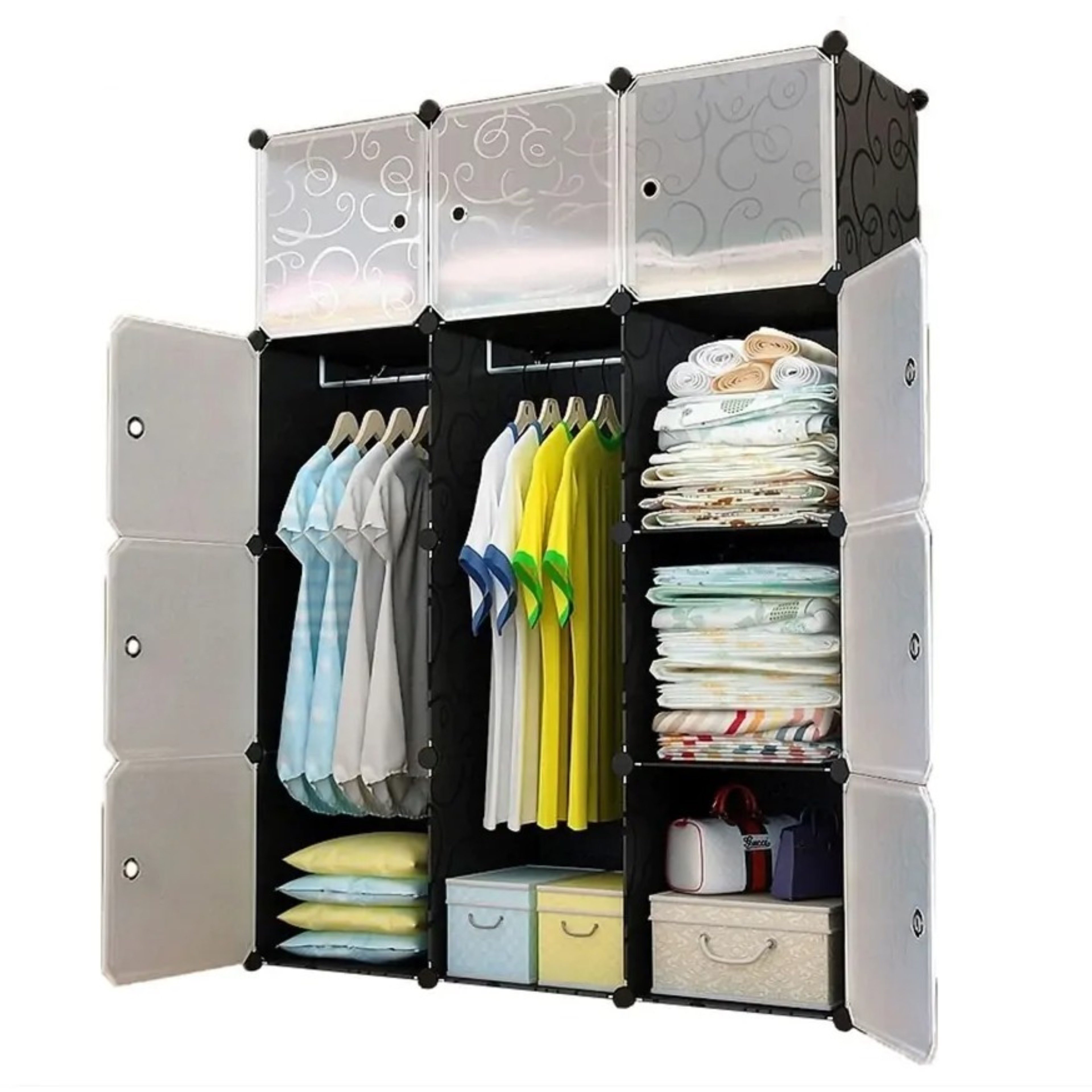 HURTNET Kleiderschrank Modularer Schrank 12 Fächern günstig online kaufen