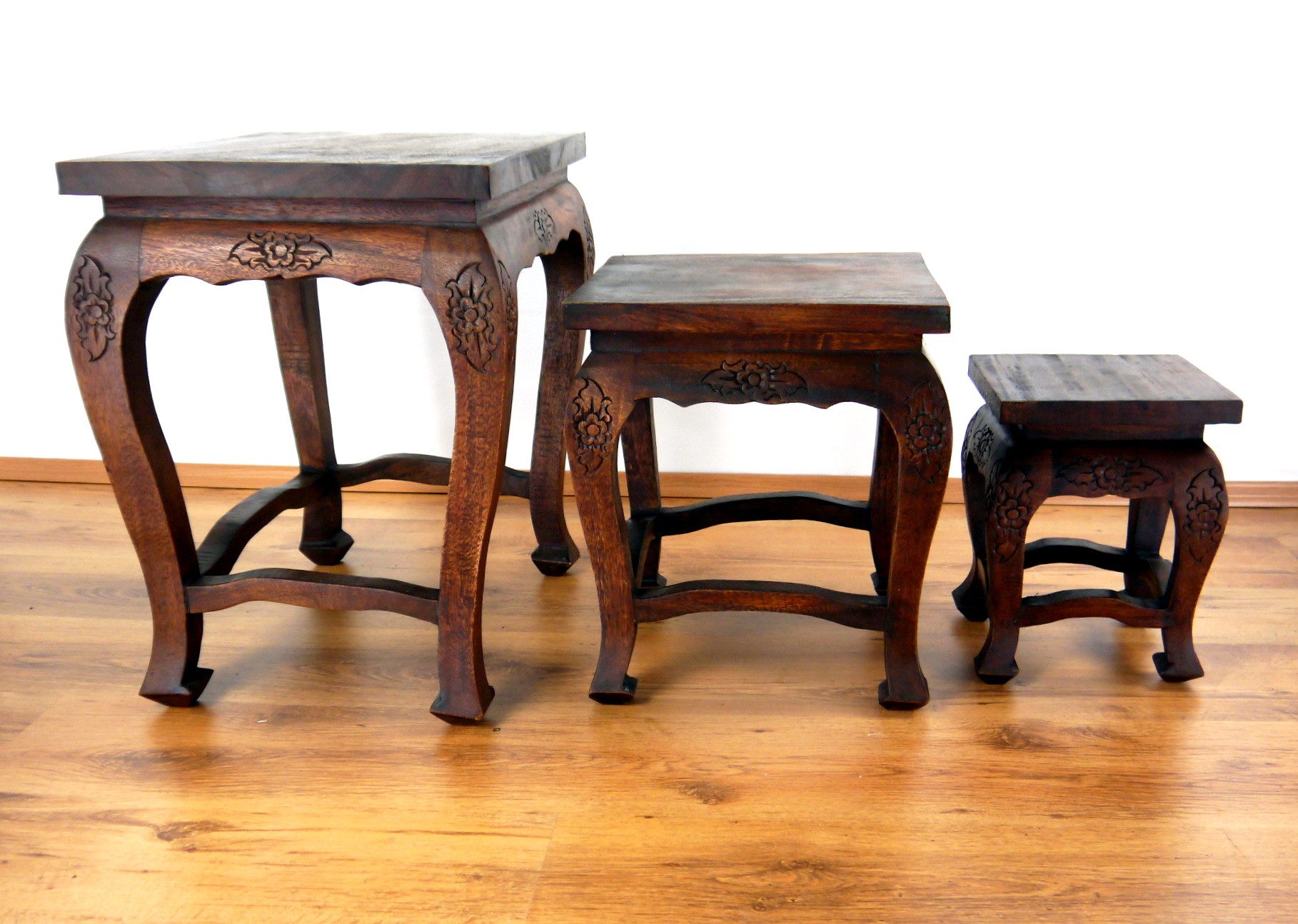 livasia Beistelltisch Couchtisch 3er Set Akazienholz, günstig online kaufen