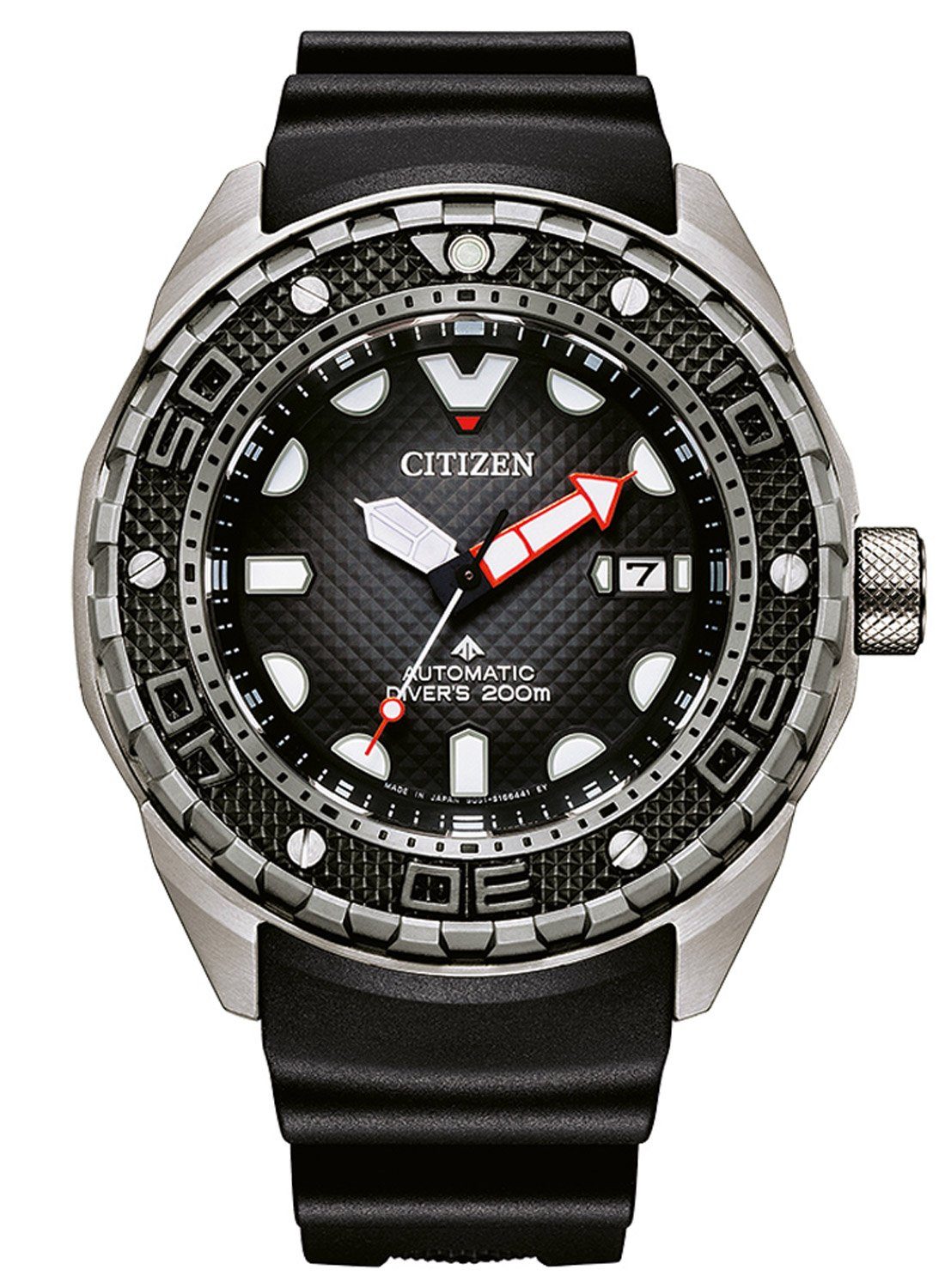 zusätzlichem schwarz), mit Uhrglas: (Set, Verlängerungsband in NB6004-08E, Automatikuhr Citizen 2-tlg., Saphirglas mit