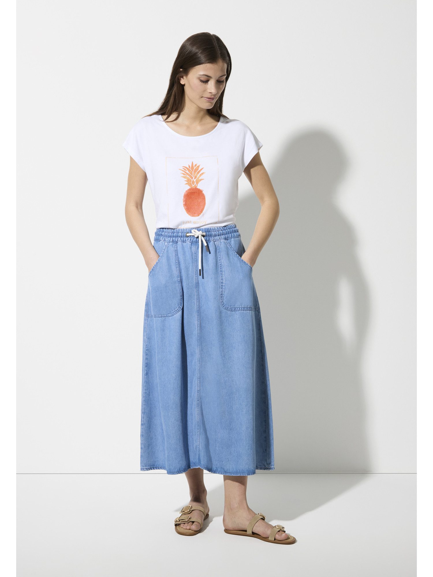 MORE&MORE A-Linien-Rock Jeansrock günstig online kaufen