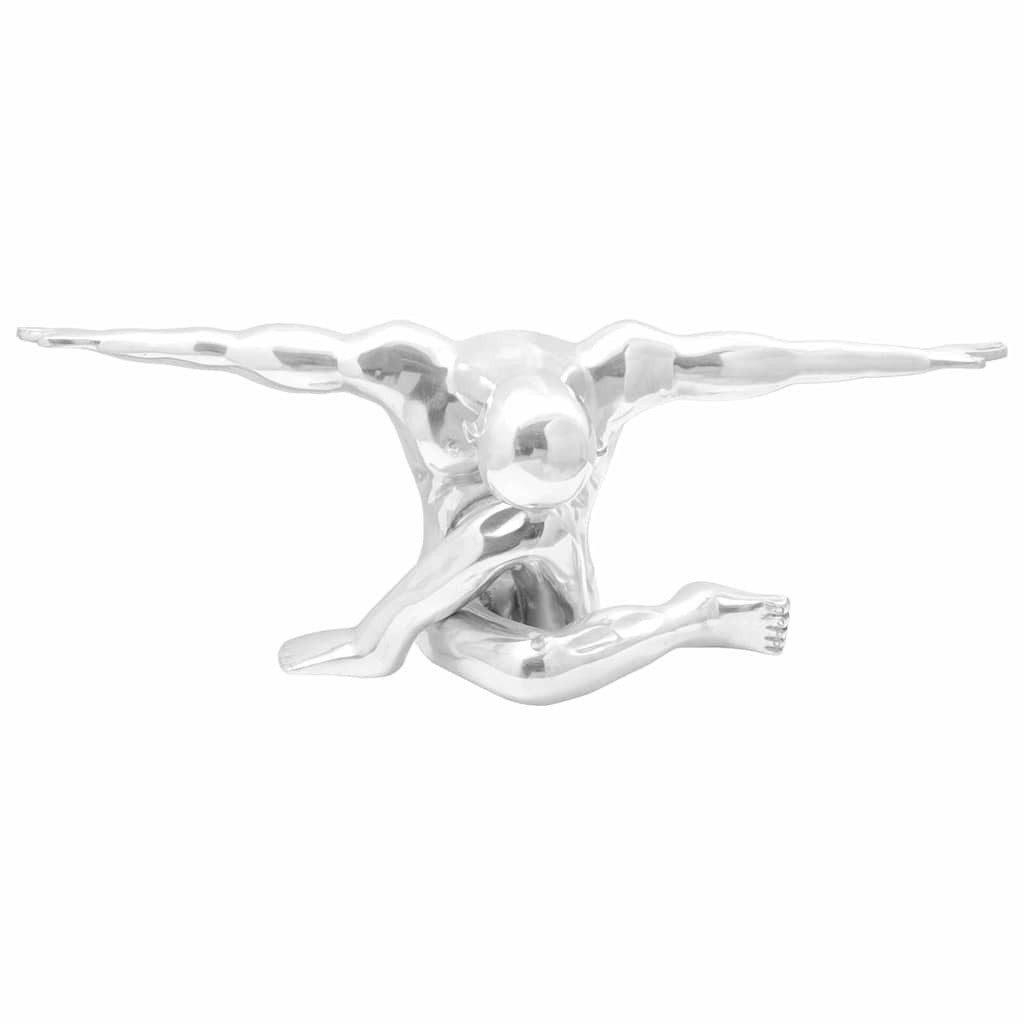 vidaXL Skulptur Skulptur Silber 91,5 x 32 x 33 cm Aluminium (1 St)