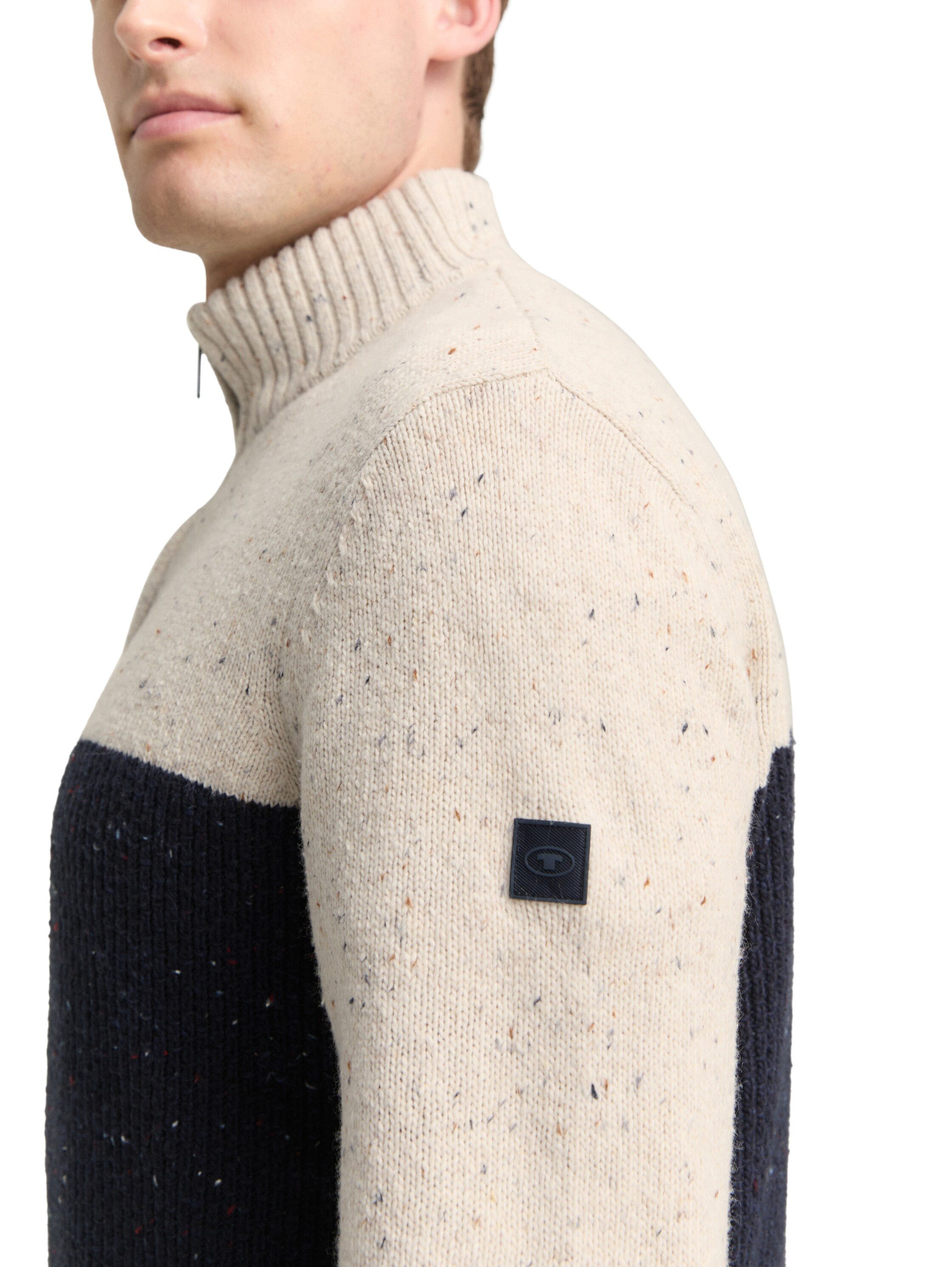 TOM TAILOR Troyer mit Logo Stickerei