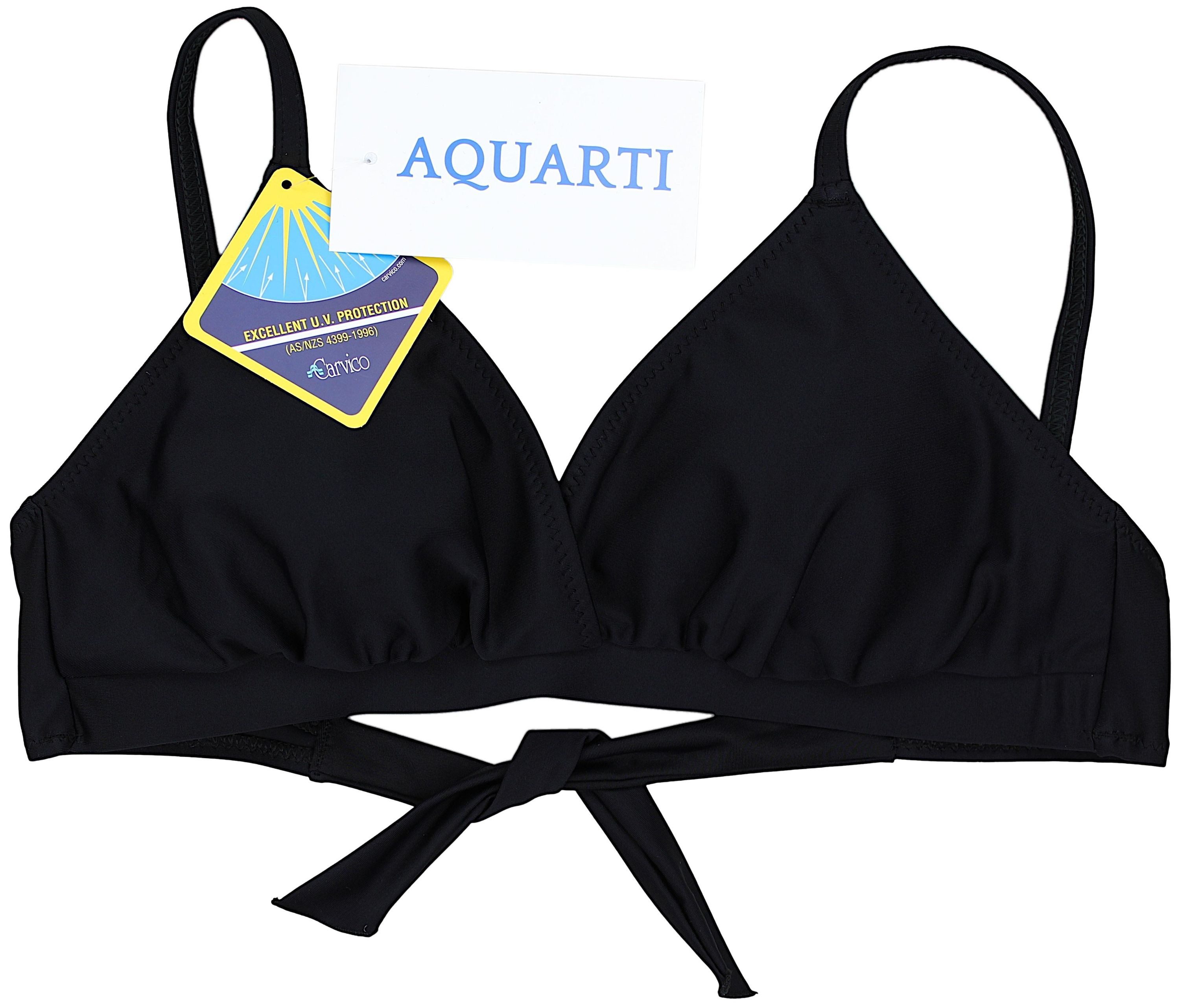 Aquarti Triangel-Bikini Bikini Oberteil Neckholder Push Up Padded Zum Binden