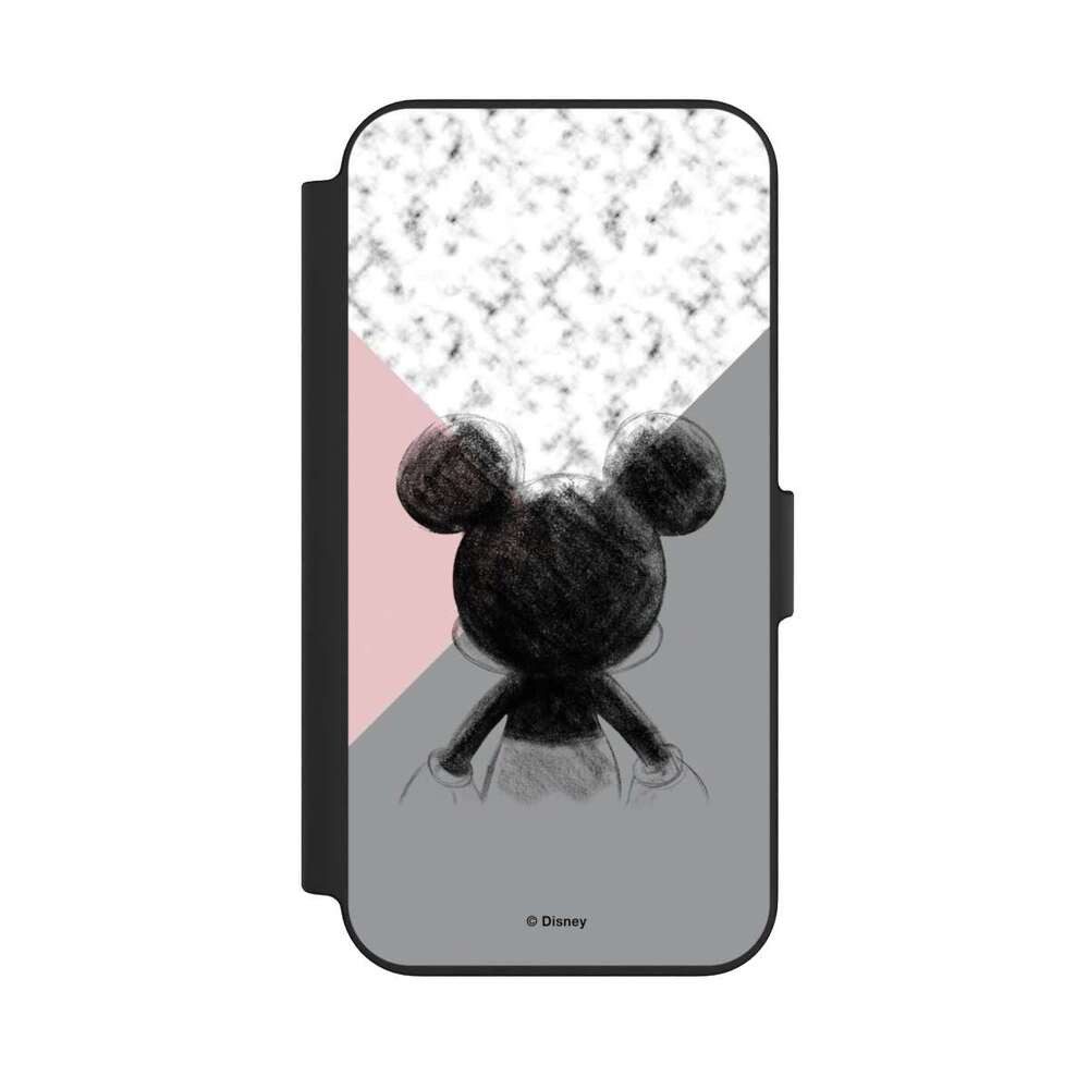 NIVOCASE Handyhülle Disney Marmor Mickey Mouse Mickey Mouse Scribble, Apple iPhone 13 Klapphülle Handyhülle aus Kunst Leder NIVOflip schwarz