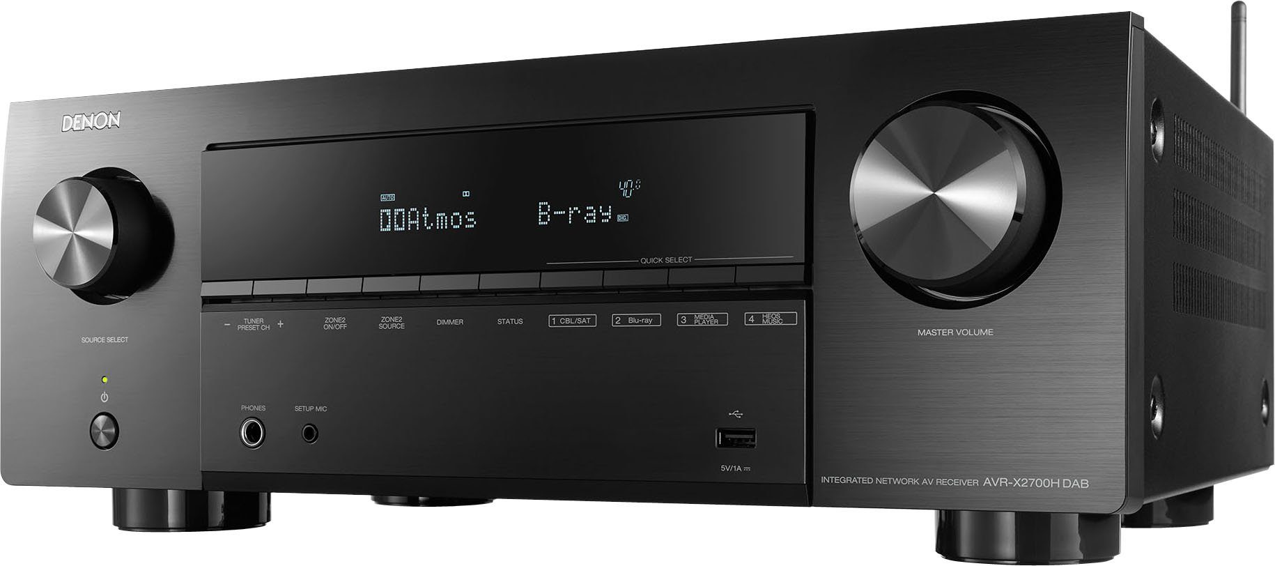 Denon AVRX2700DAB - 7-Kanal 7 AV-Receiver (Bluetooth, LAN (Ethernet), WLAN,  Multiroom fähig, unterstützt bevorzugten Sprachassistenten)