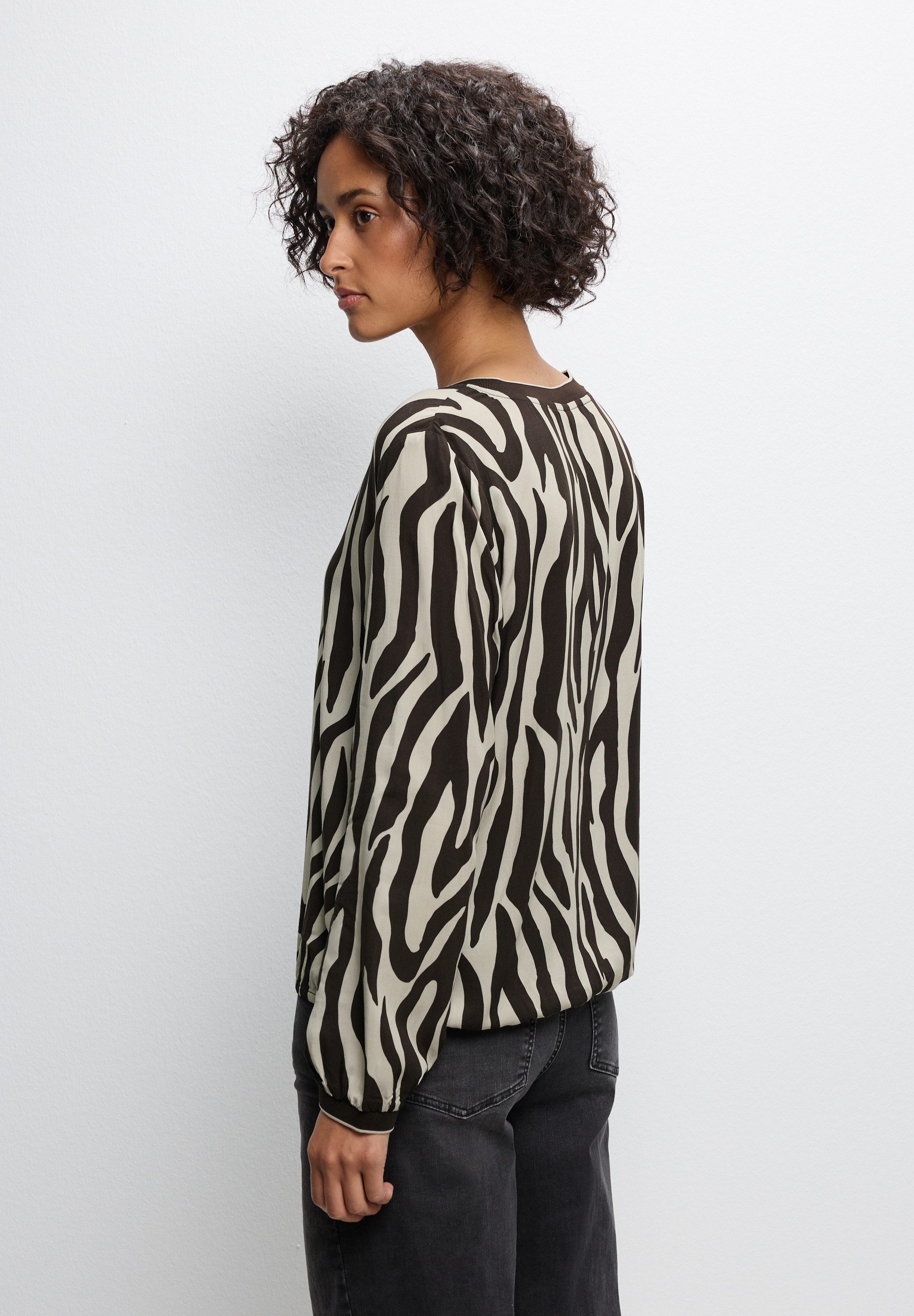 STREET ONE Langarmbluse mit All-Over Print günstig online kaufen