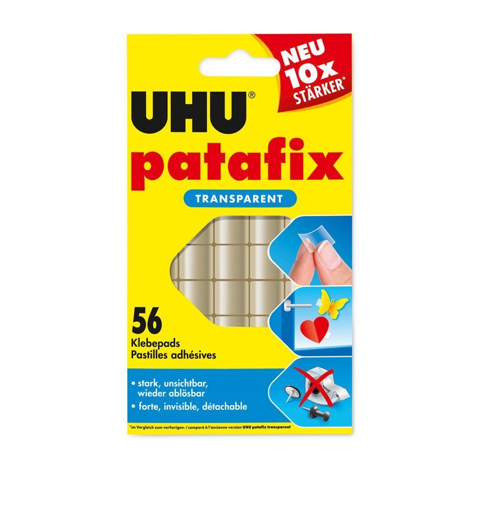 Klebepad UHU patafix transparent 56 Stück