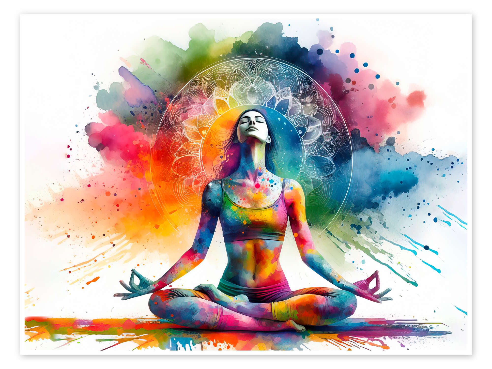 Posterlounge Wandbild Yoga-Übung IV, nobelart, erhältlich als Poster, Leinwandbild, Wandsticker oder Acrylglasbild