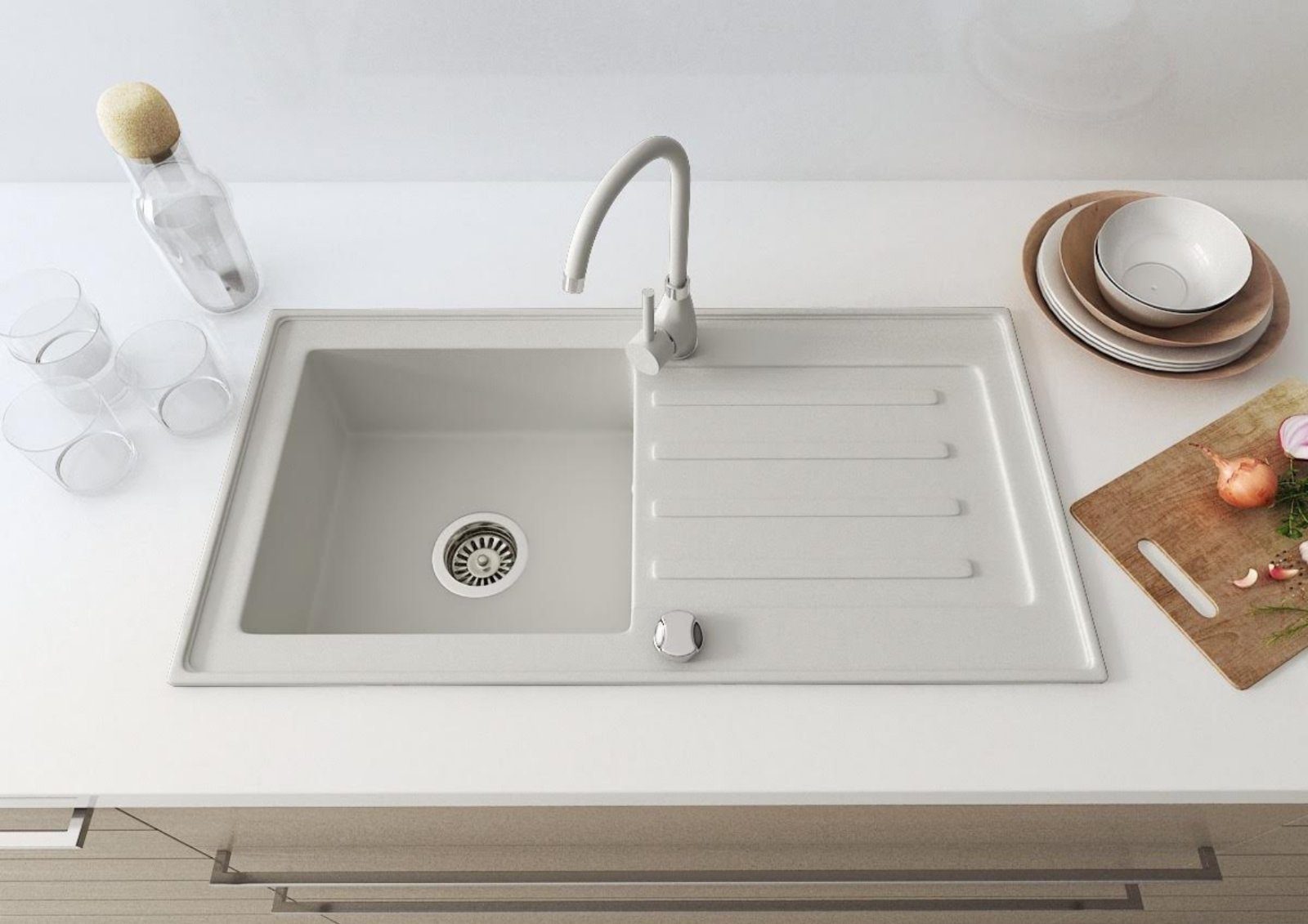 Faizee Möbel Granitspüle Hochwertige Graniteinbauspüle Alisha günstig online kaufen