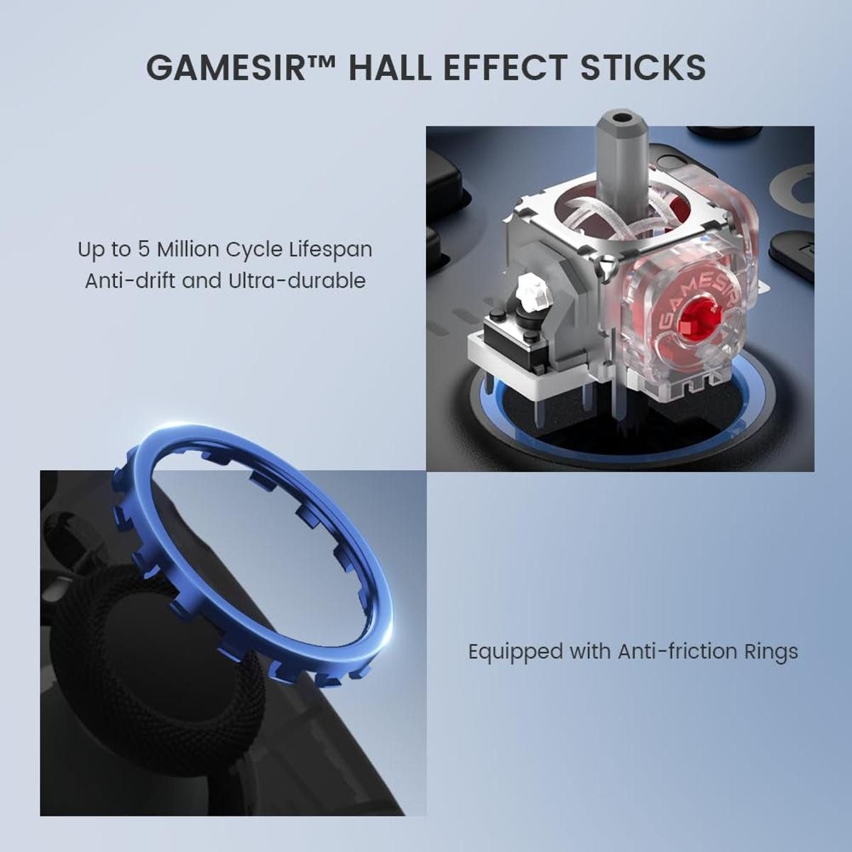 Gamesir GameSir Super Nova kabelloser Controller + Ladestation Nightfall Blue Nintendo-Controller