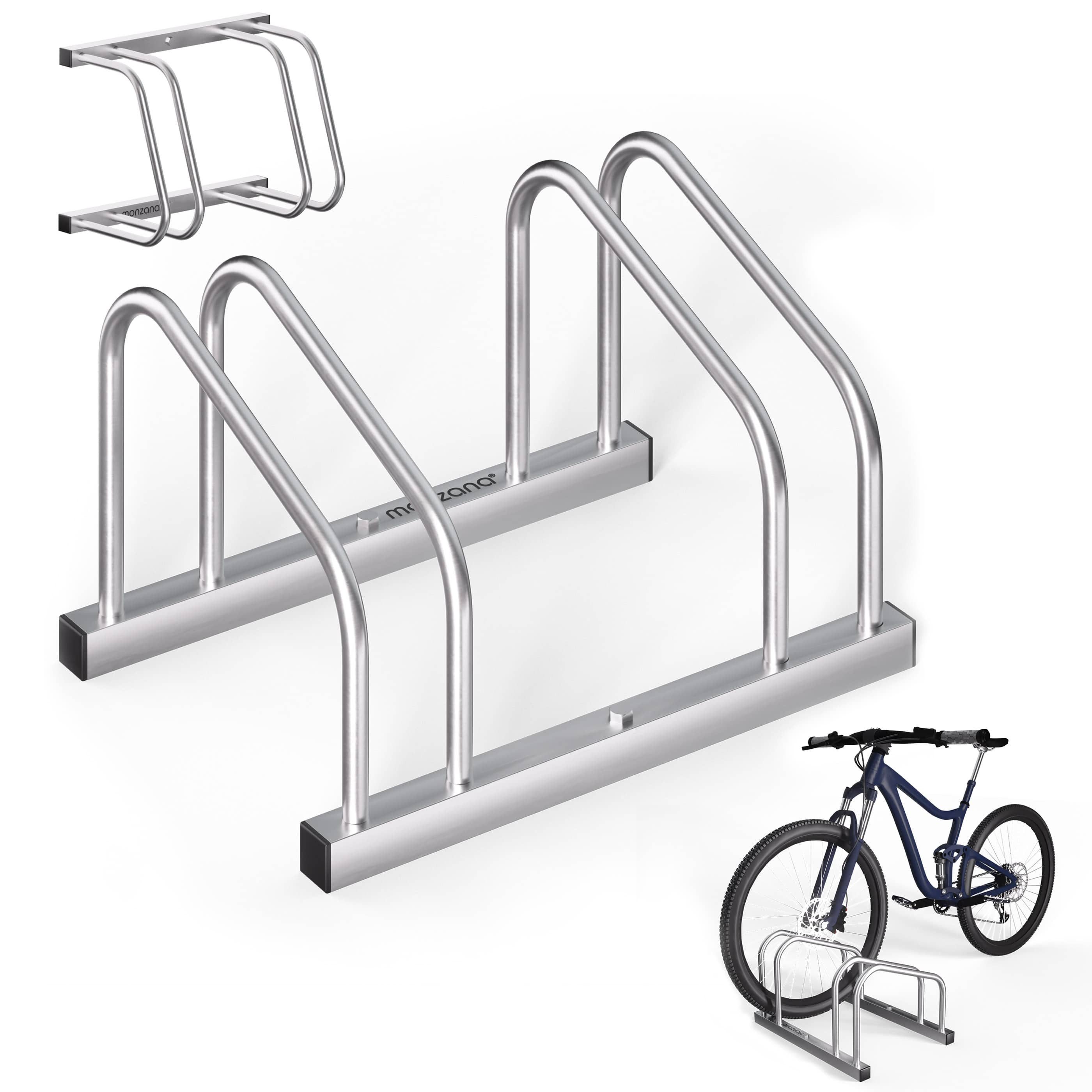 monzana Fahrradständer, für 2 Fahrräder 65 mm Reifenbreite Mehrfachständer Aufstellständer