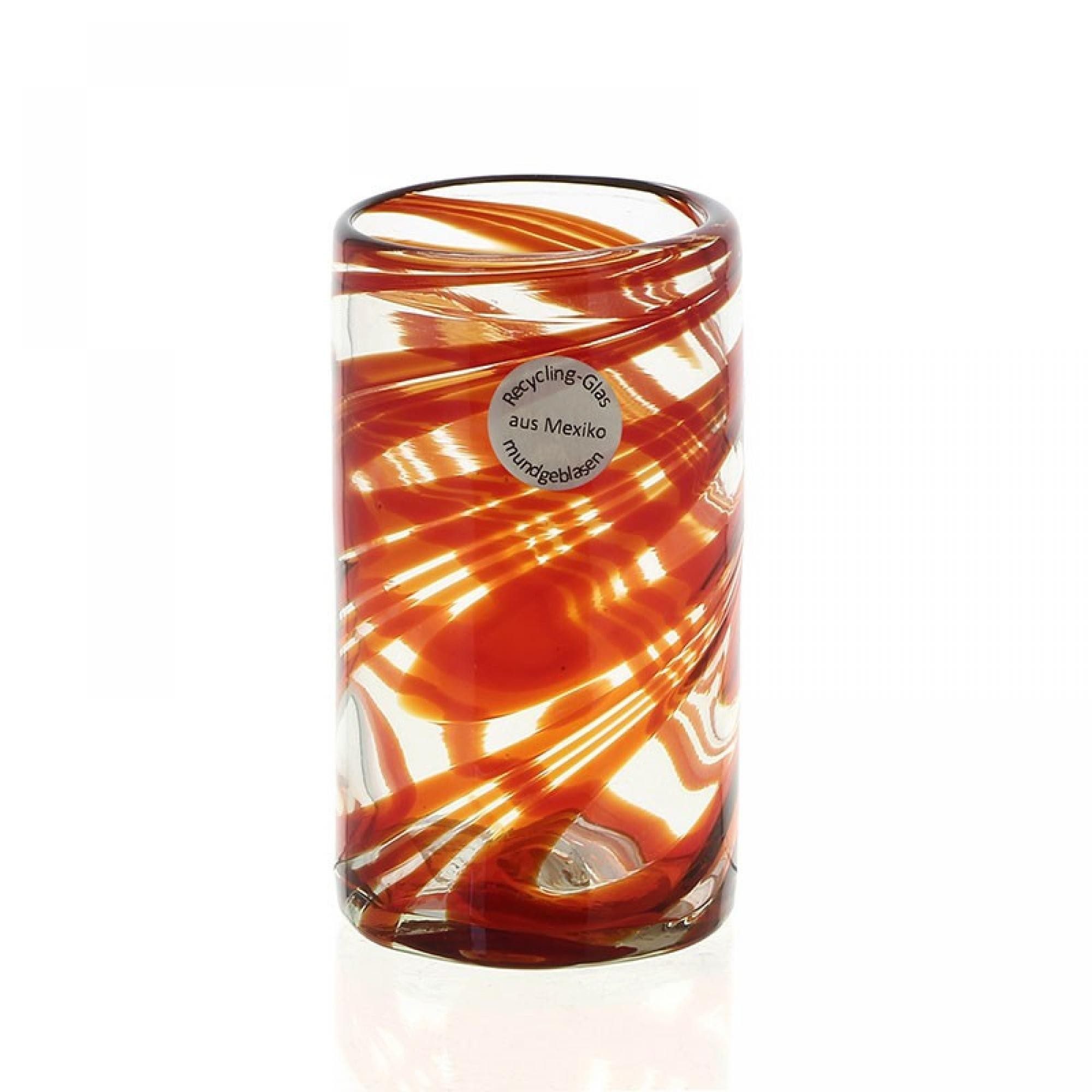 mitienda Glas Glas Longdrinkglas Fuego, mundgeblasen