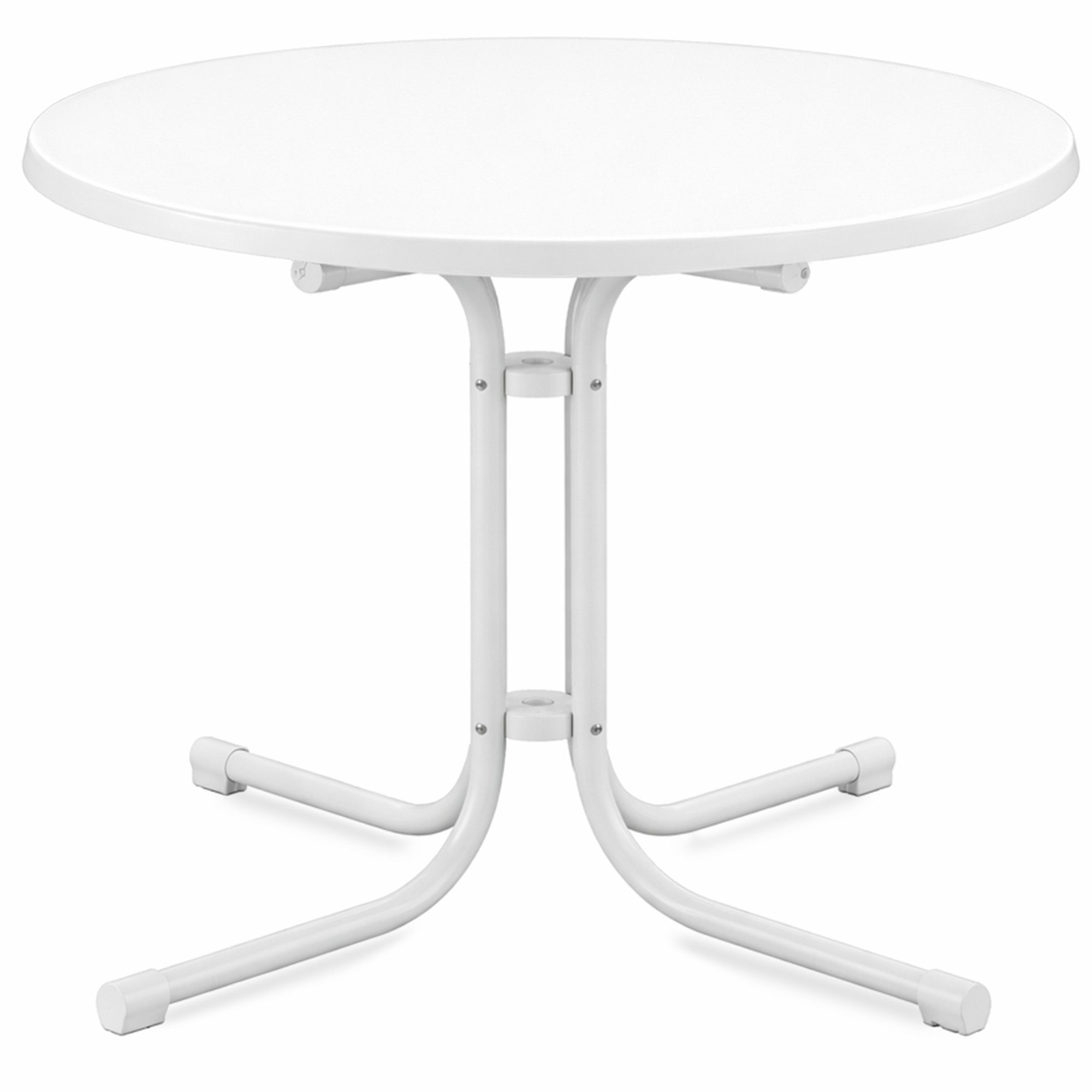 Beautissu Bistrotisch Bistrotisch Bistroni WP Ø80xH70cm Weiß, Campingtisch Partytisch Esstisch Gastro Bistroni