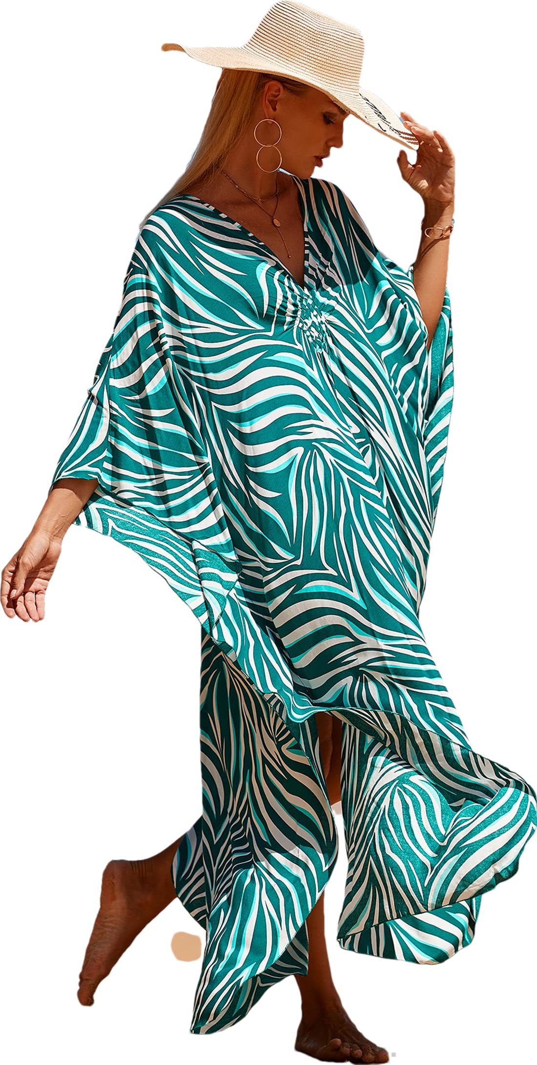Strandkleid Boho Maxikleid Strandkleid Bikini Cover Up Sommer Strandrock Bademode