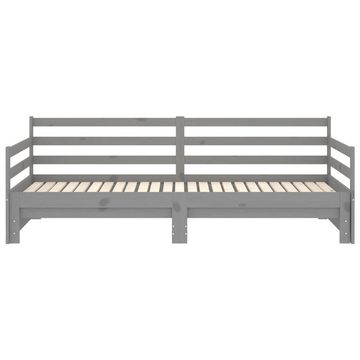 vidaXL Bett Tagesbett Ausziehbar Grau Massivholz Kiefer 2x(90x200) cm