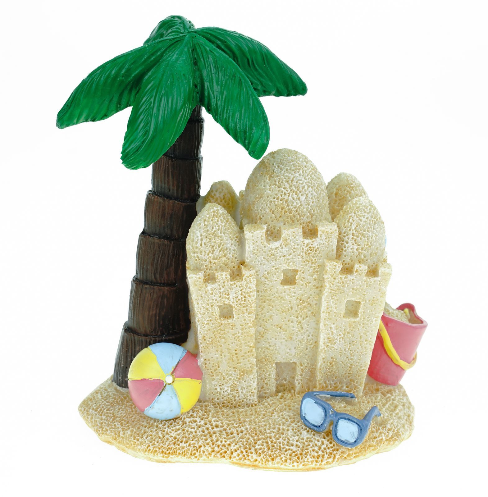 Kremers Schatzkiste Spardose Spardose Insel mit Sandburg 12 cm Urlaubskasse Reisekasse Geldgeschenk. € 15,99