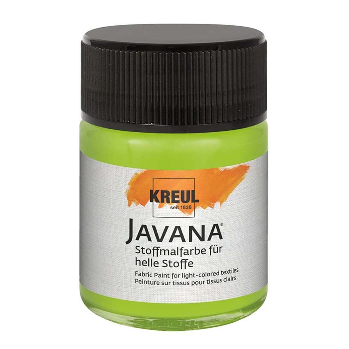 C. KREUL Stoffmalfarbe KREUL Stoffmalfarbe JAVANA maigrün 50ml Glas