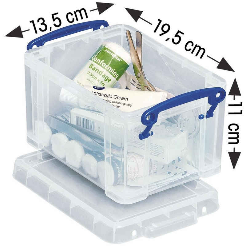 REALLYUSEFULBOX Aufbewahrungsbox, 1,6 Liter, verschließbar und stapelbar
