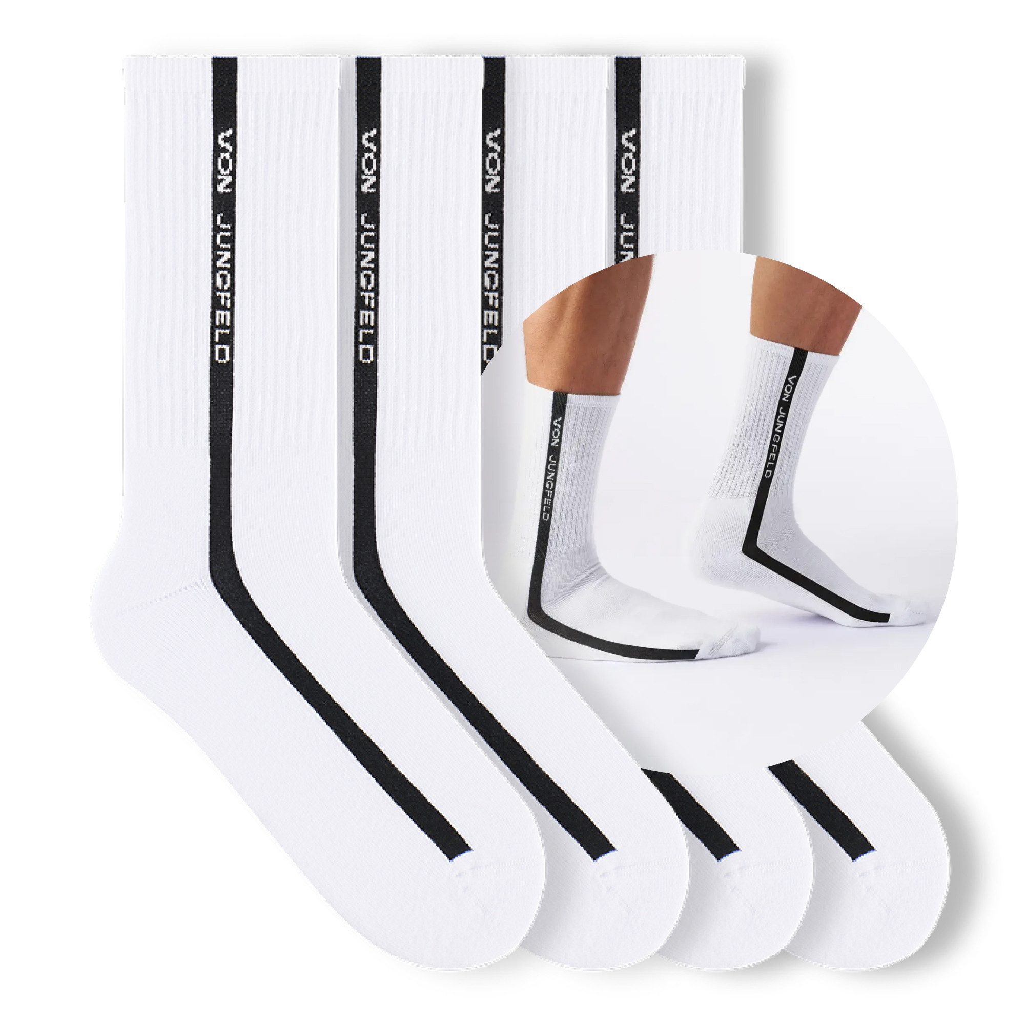 Tennissocken Branding Baumwoll-Mischung 35-46 Unisex 2 Paar