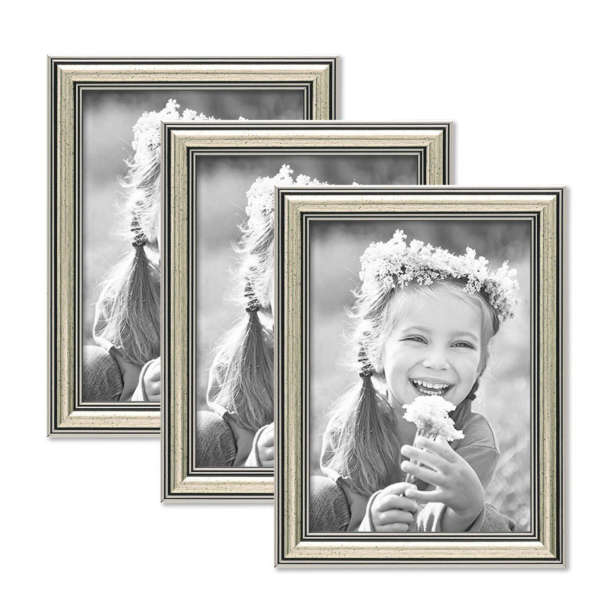 PHOTOLINI Bilderrahmen 3er Set Kunststoff-Rahmen im günstig online kaufen