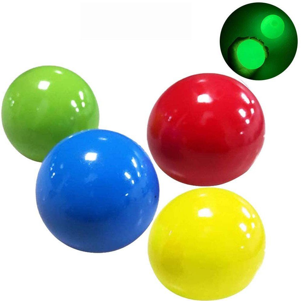 Jormftte Spielball »4 PCs Stressballs Stress Spielzeug, 4 Farbe Sticky  Globbles Ball, Fluoreszierende klebrige Wand Ball, Dekompressionsspielzeug  für Kinder Adult Geschenk« online kaufen | OTTO