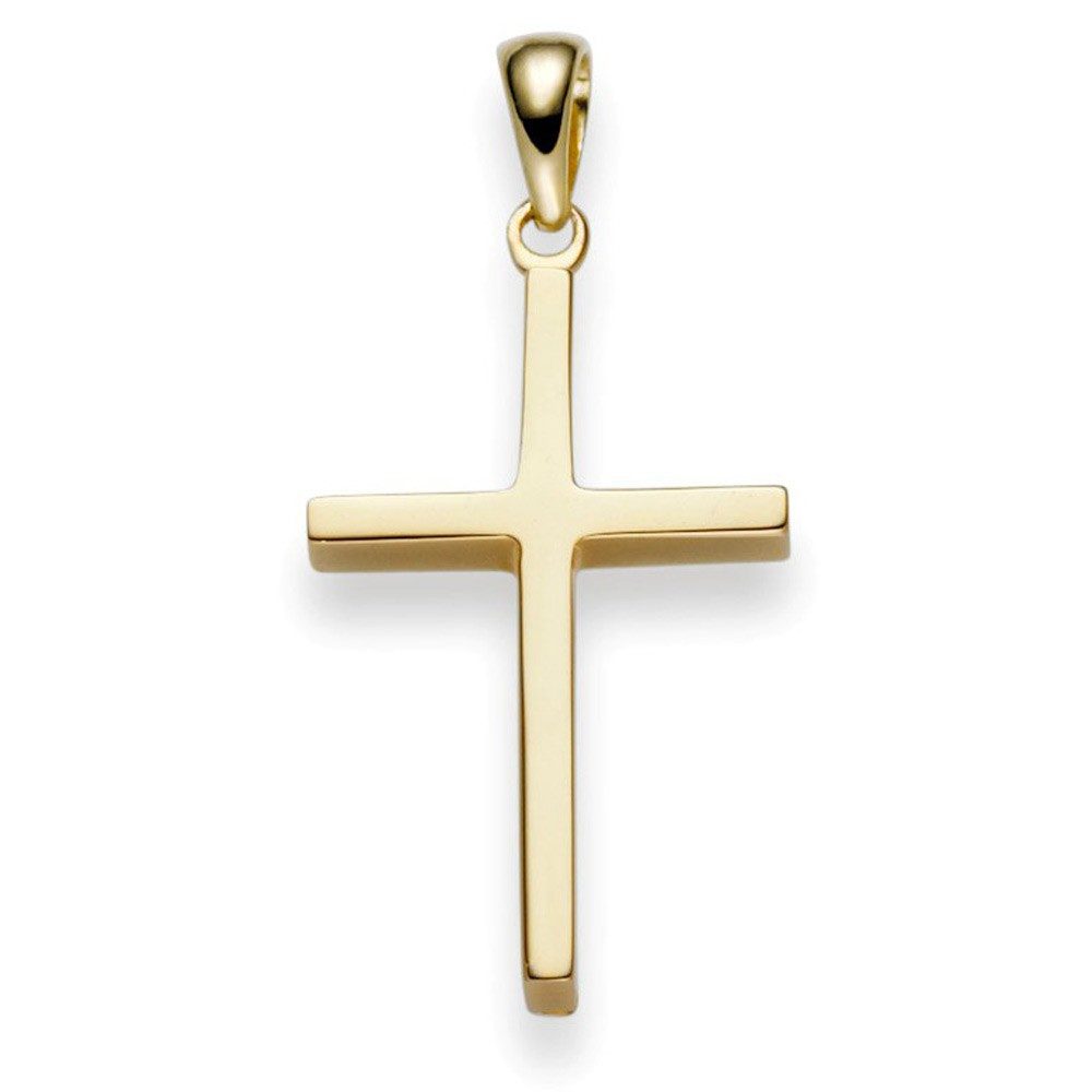 Kettenanhänger Anhänger Kreuz 30x14,5mm aus 750 Gelbgold