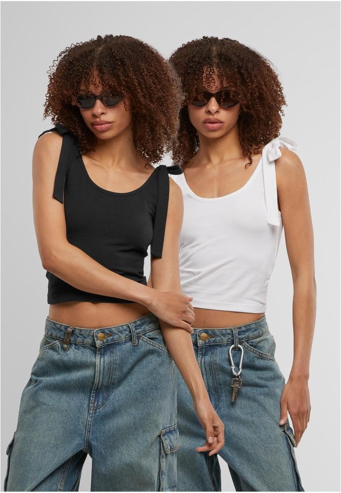 T-Shirt Ladies Tied Basic Jersey Top 2-Pack