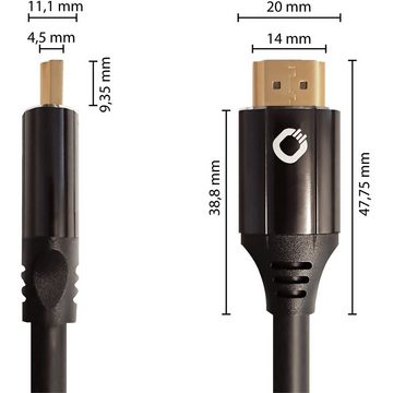 Oehlbach Black Magic MKII Ultra High-Speed HDMI® Kabel HDMI-Kabel, HDMI, HDMI (75 cm)