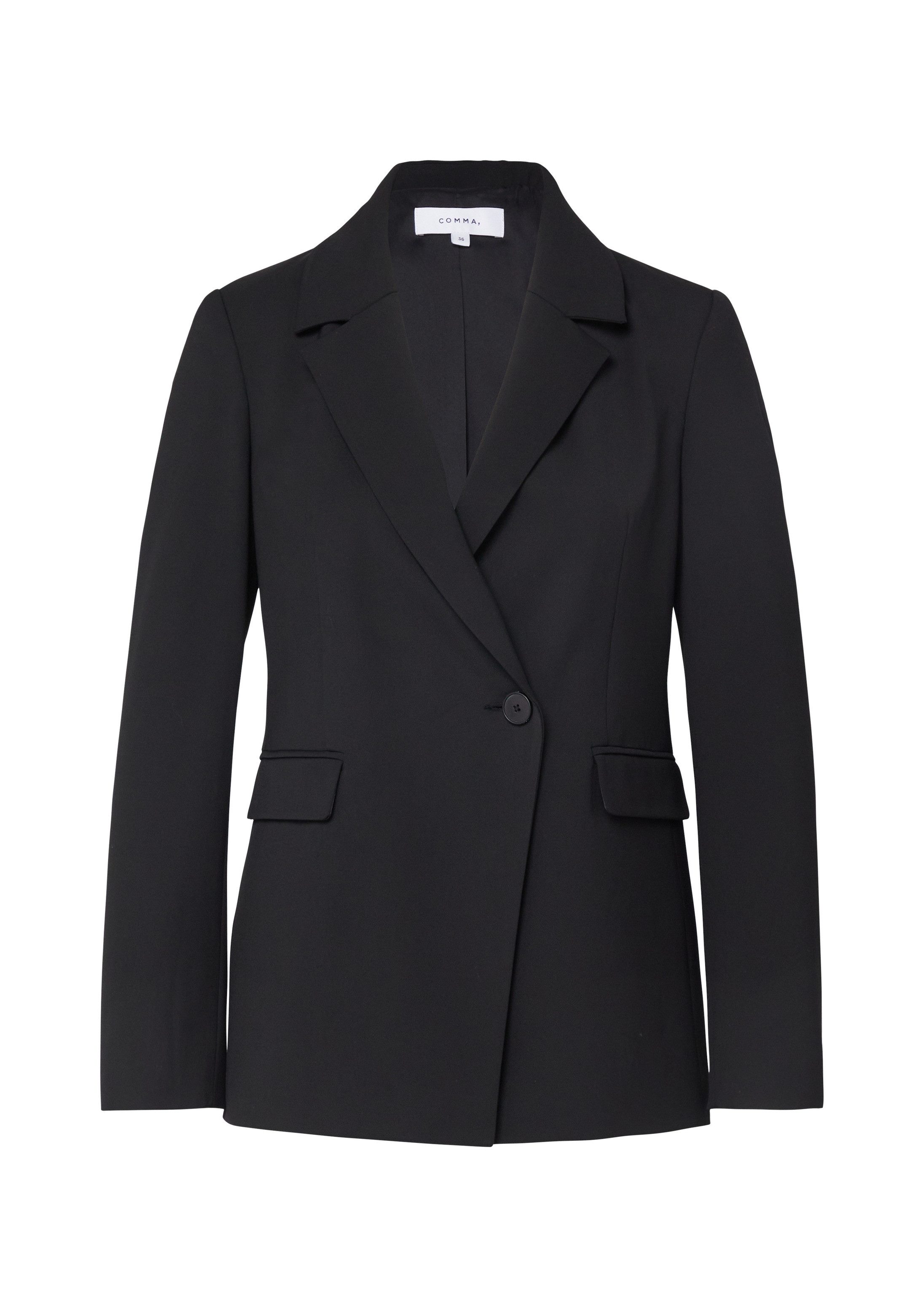 comma Jackenblazer Indoor-Blazer Taillierter Blazer aus Viskosemix