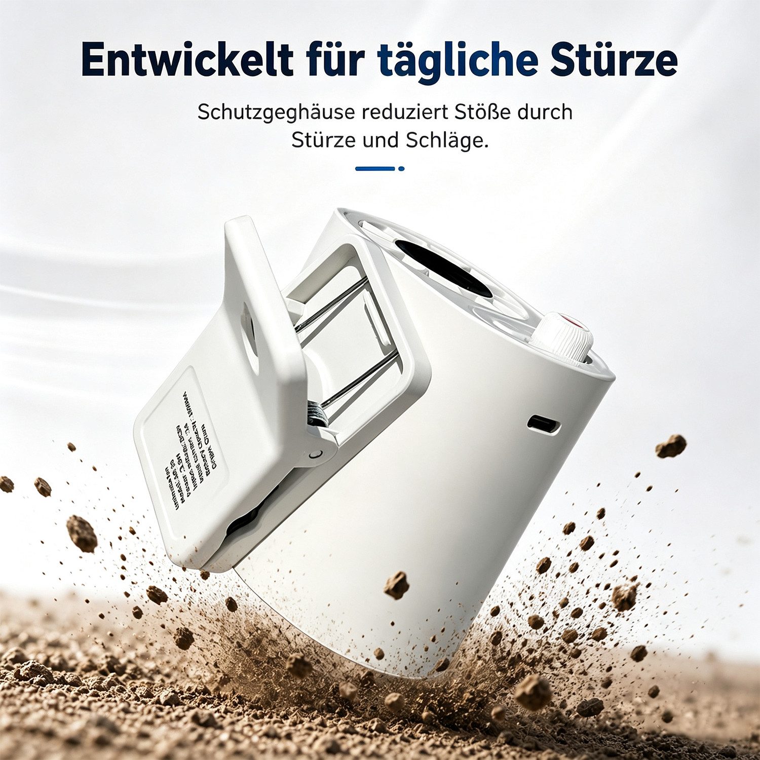 MOPUEA Mini USB-Ventilator Tragbarer Clip-Ventilator, 100 Stufen, mit LED-Anzeige, 360°-Luftstrom, für Hosenbünde, Schreibtische, Kinderwagen und Reisen