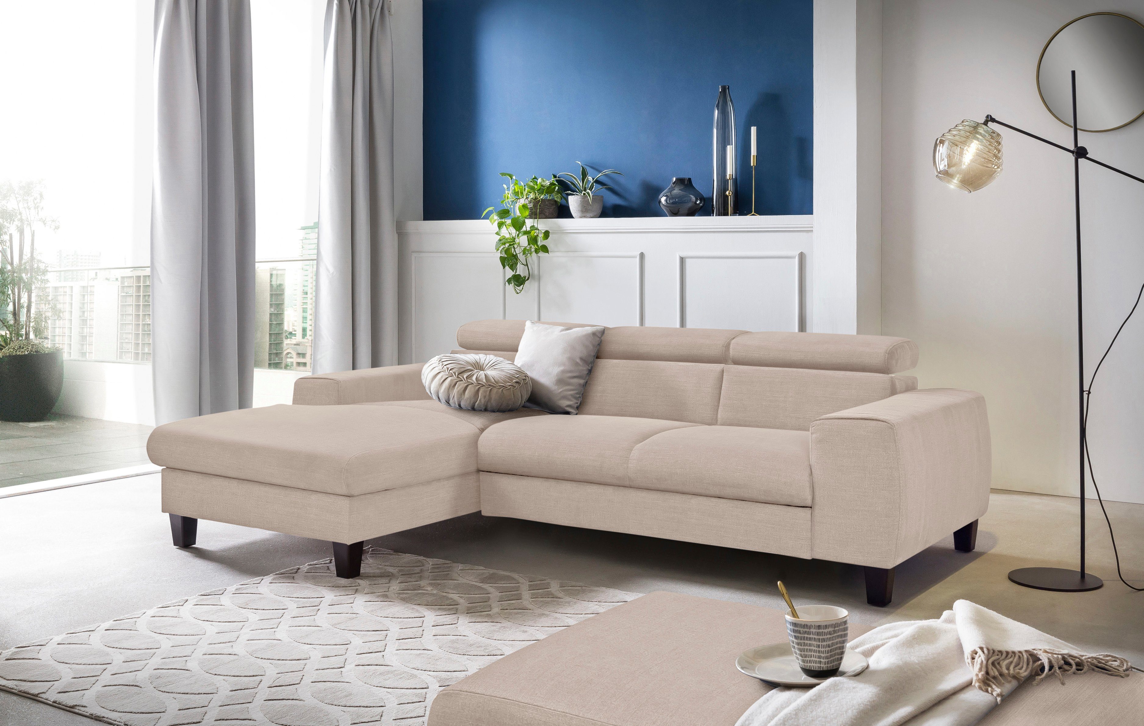 COTTA Ecksofa Morven L-Form mit Kopfteilverstellung, günstig online kaufen