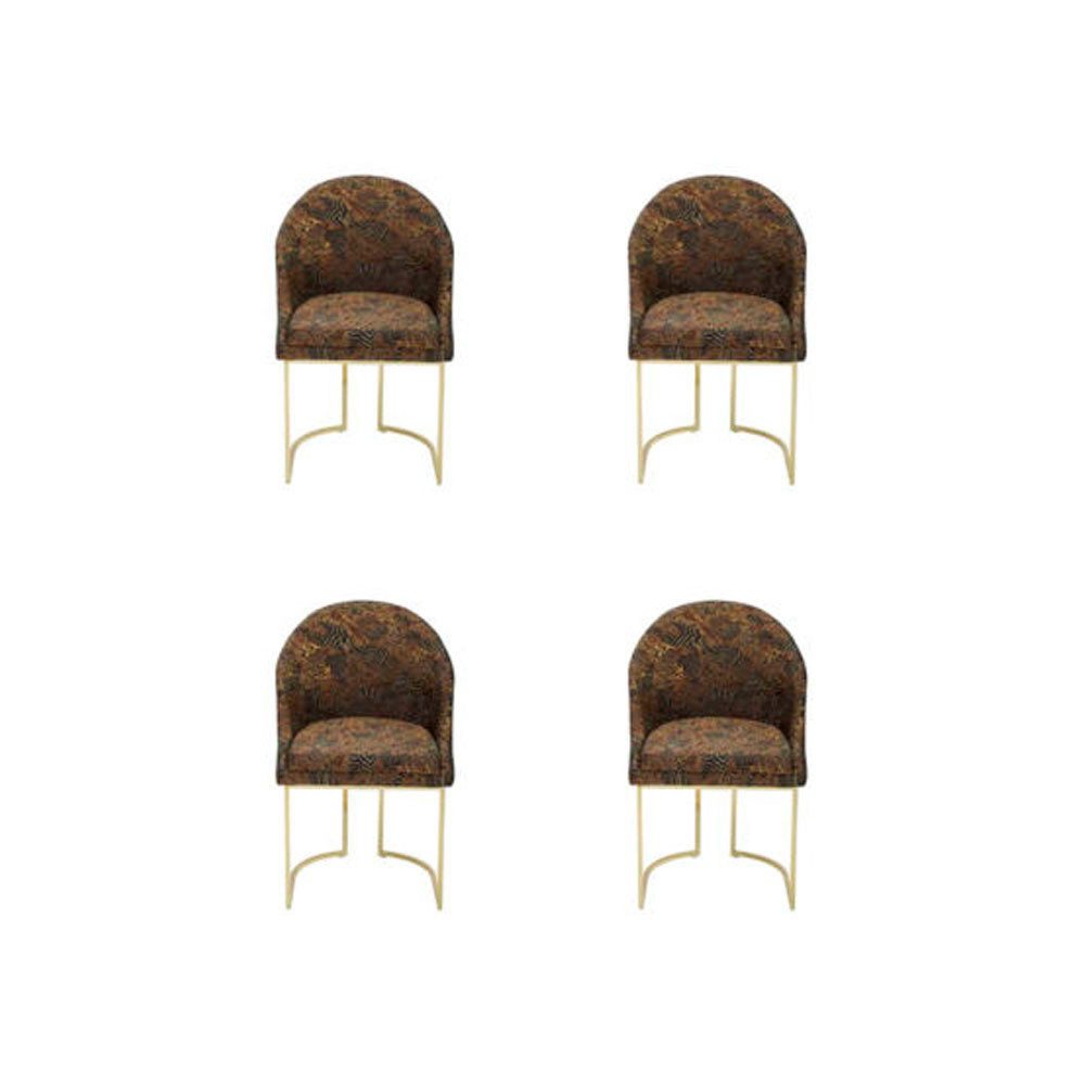 Xlmoebel Sitzgruppe Luxuriöse Esszimmerstühle aus Metall im modernen Design, (Stuhl-Set, 4-tlg., 4-teilig), Hergestellt in Europa